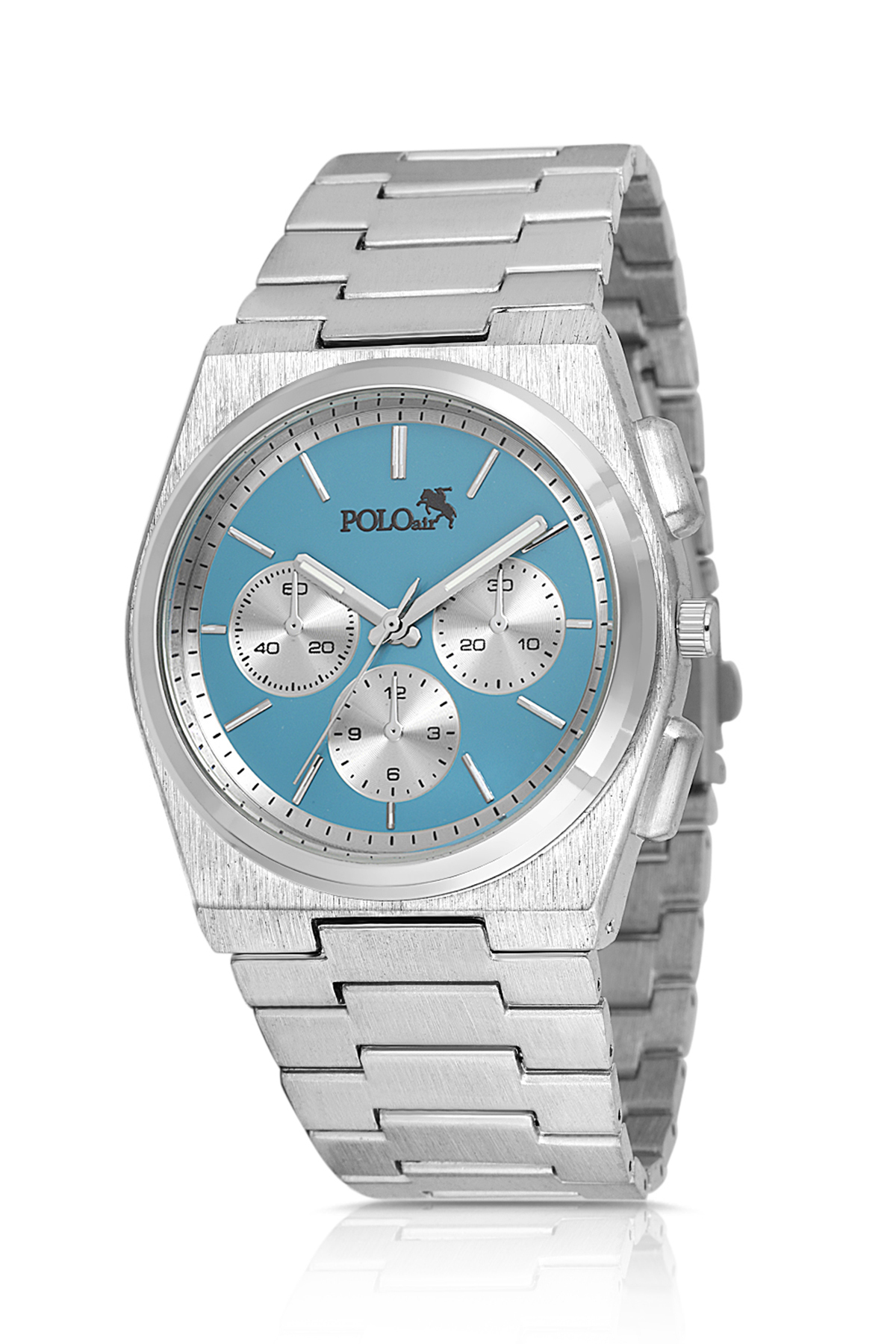 Spor Erkek Kol Saati Ve Parfüm Hediyelik Kutusunda Set Gümüş Mavi Renk St-5002E2 Mavi St-5002E2