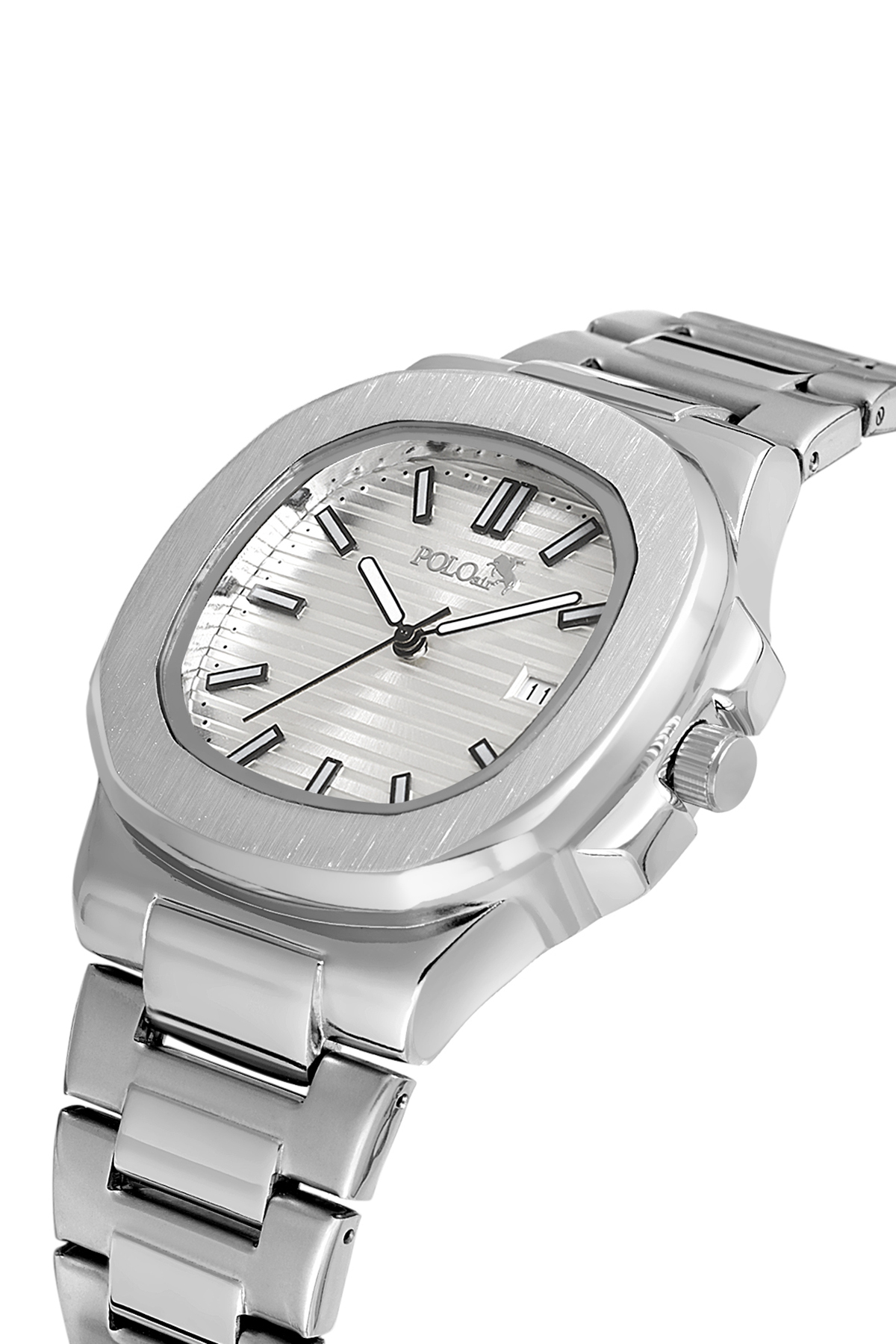 Takvimli Erkek Kol Saati Ve 55Ml Parfüm Hediyelik Kutusunda Set Gümüş Renk St-5009E5 Gümüş St-5009E5