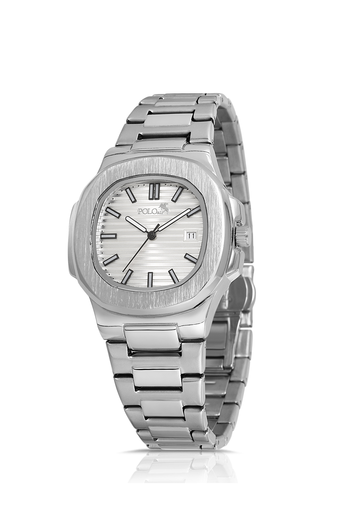 Takvimli Erkek Kol Saati Ve 55Ml Parfüm Hediyelik Kutusunda Set Gümüş Renk St-5009E5 Gümüş St-5009E5