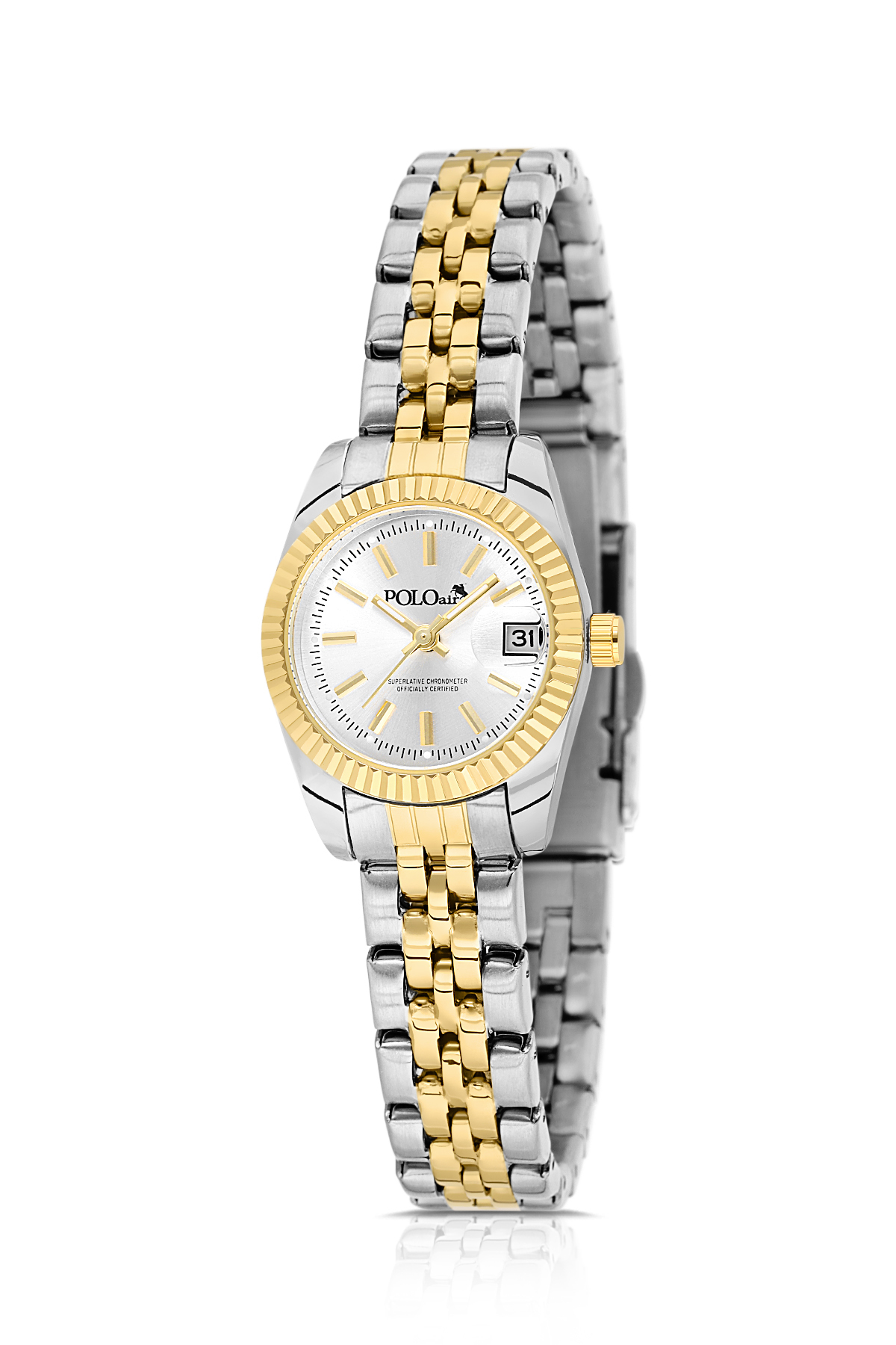 Takvimli Kadın Kol Saati Gold Gümüş Renk Pl-1594B3X Altın Pl-1594B3X