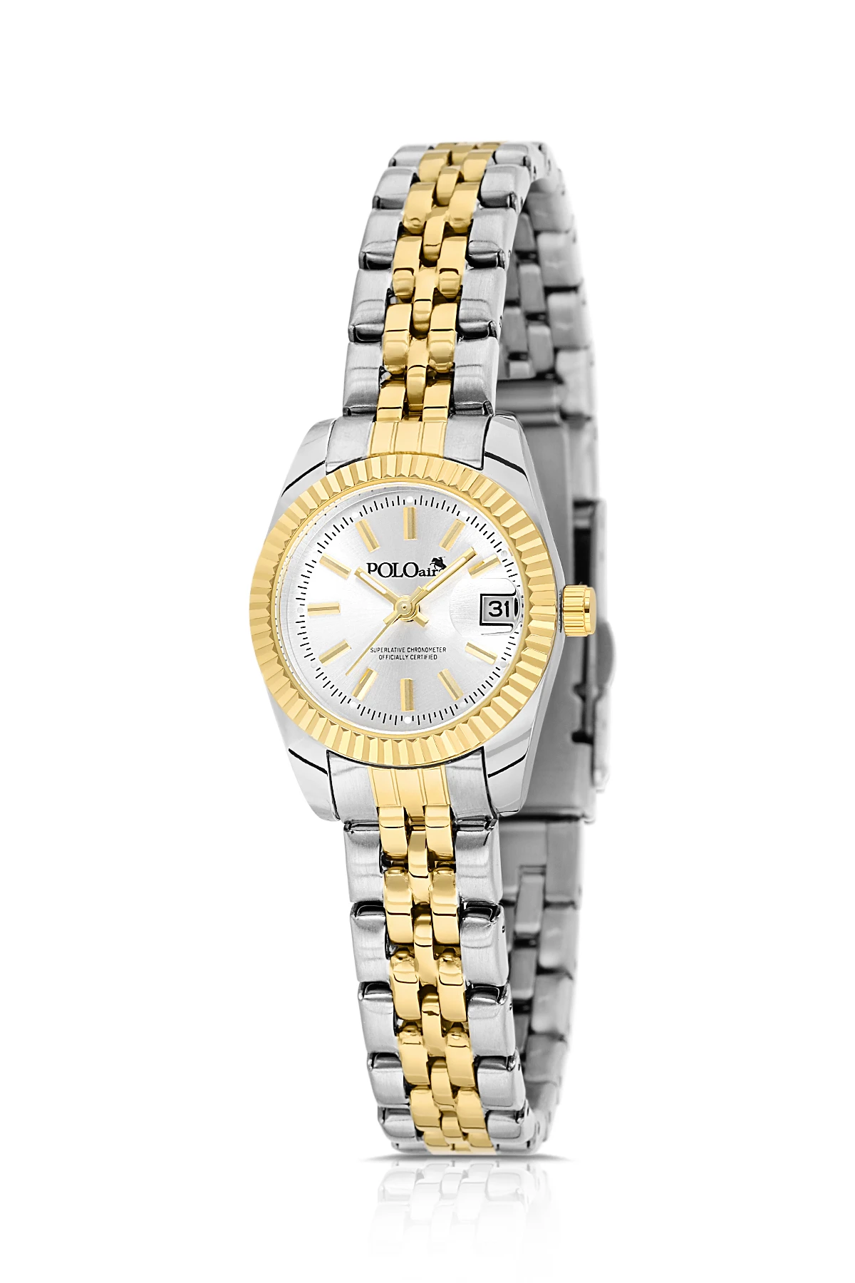 Takvimli Kadın Kol Saati Gold Gümüş Renk Pl-1594B3X Altın Pl-1594B3X