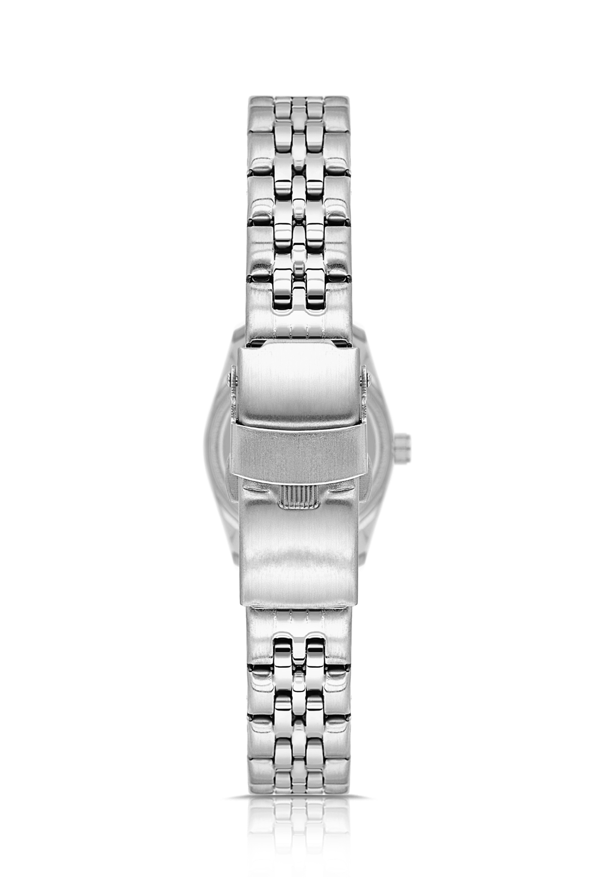 Takvimli Kadın Kol Saati Zirkon Taşlı Yuvarlak Bileklik Kombin Gümüş Pembe Renk Pl-1594B5 Pembe Pl-1594B5