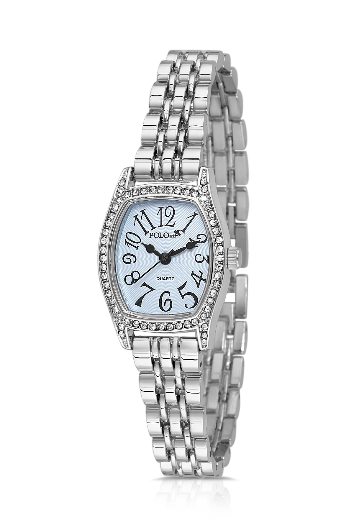 Vintage Rakamlı Kadın Kol Saati Yıldız Bileklik Kombin Gümüş Mavi Renk Pl-1595B4 Mavi Pl-1595B4