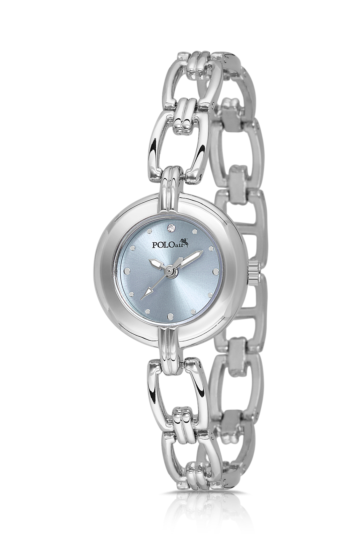 Zincir Kordon Zarif Kadın Kol Saati Gümüş Mavi Renk Pl-1591B5X Mavi Pl-1591B5X