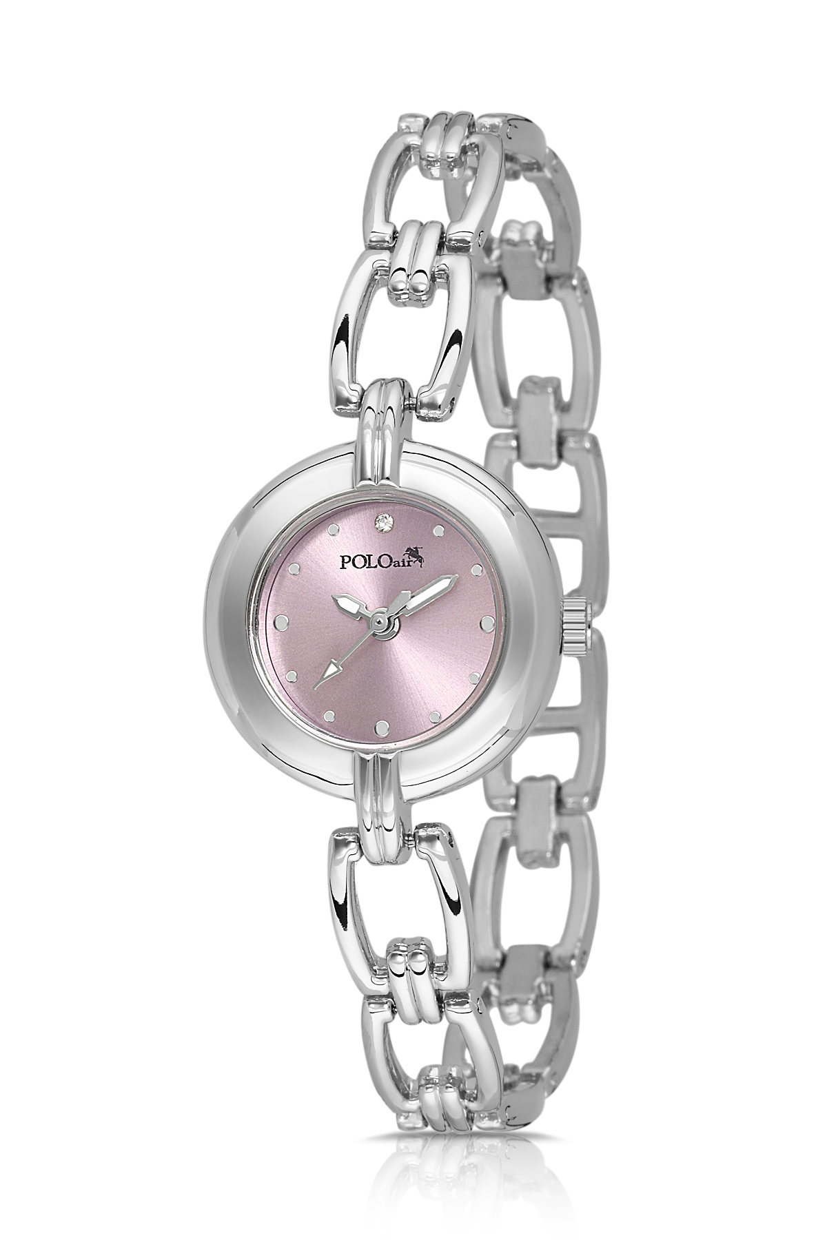 Zincir Kordon Zarif Kadın Kol Saati Gümüş Pembe Renk Pl-1591B4X Pembe-Gümüş Pl-1591B4X