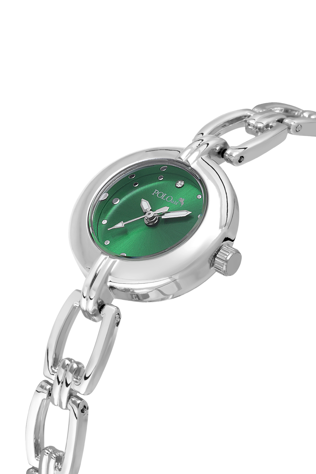 Zincir Kordon Zarif Kadın Kol Saati Gümüş Yeşil Renk Pl-1591B6X Yeşil Pl-1591B6X