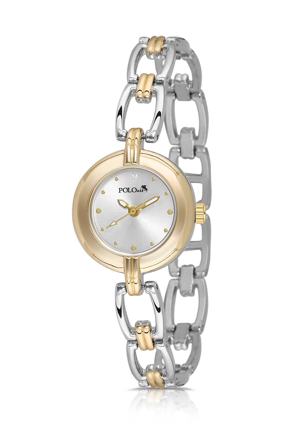 Zincir Kordon Zarif Kadın Kol Saati Yıldız Bileklik Kombin Gold Gümüş Renk Pl-1591B3 Altın Pl-1591B3