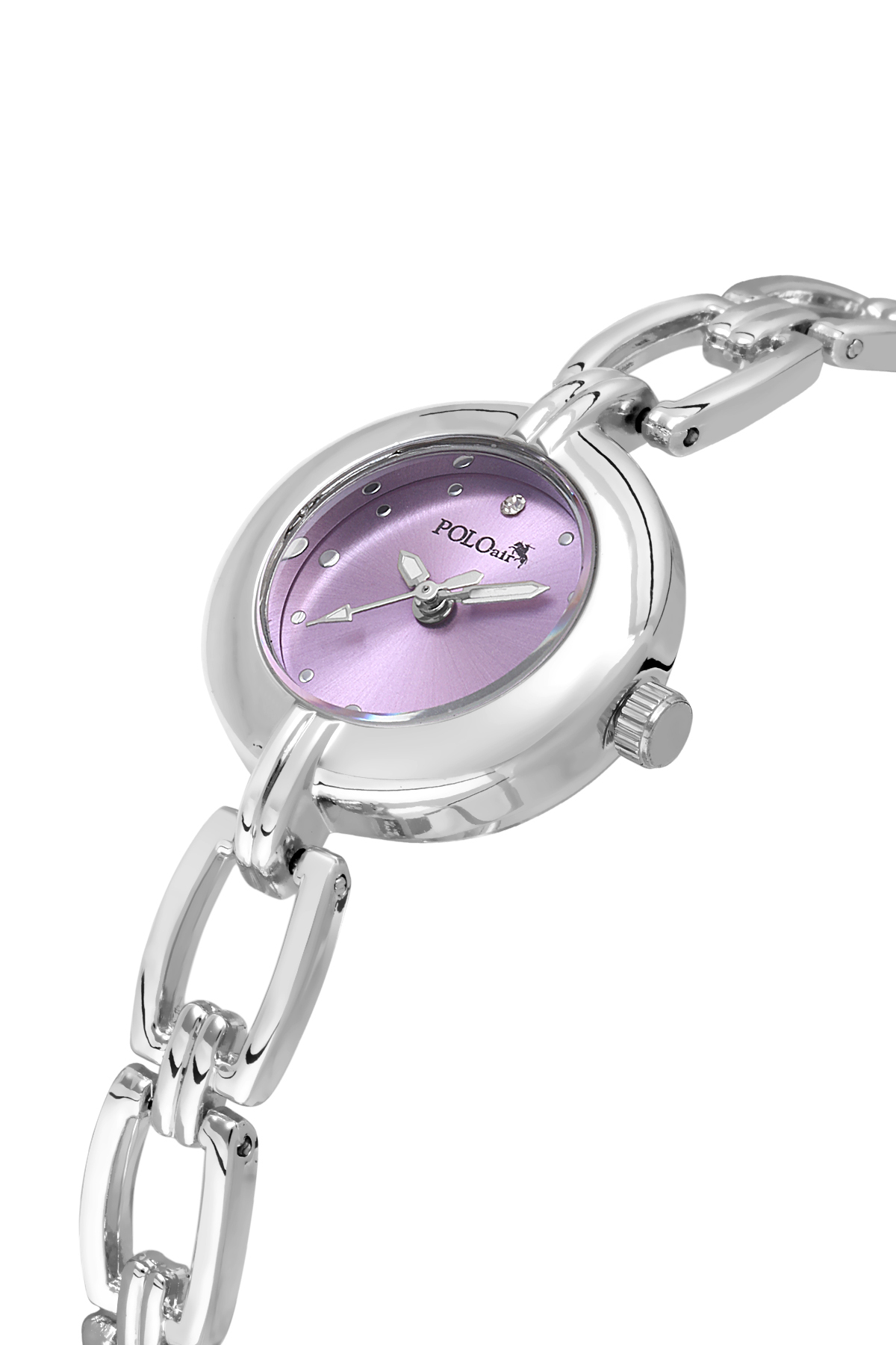 Zincir Kordon Zarif Kadın Kol Saati Yıldız Bileklik Kombin Gümüş Mor Renk Pl-1591B7 Mor-Gümüş Pl-1591B7