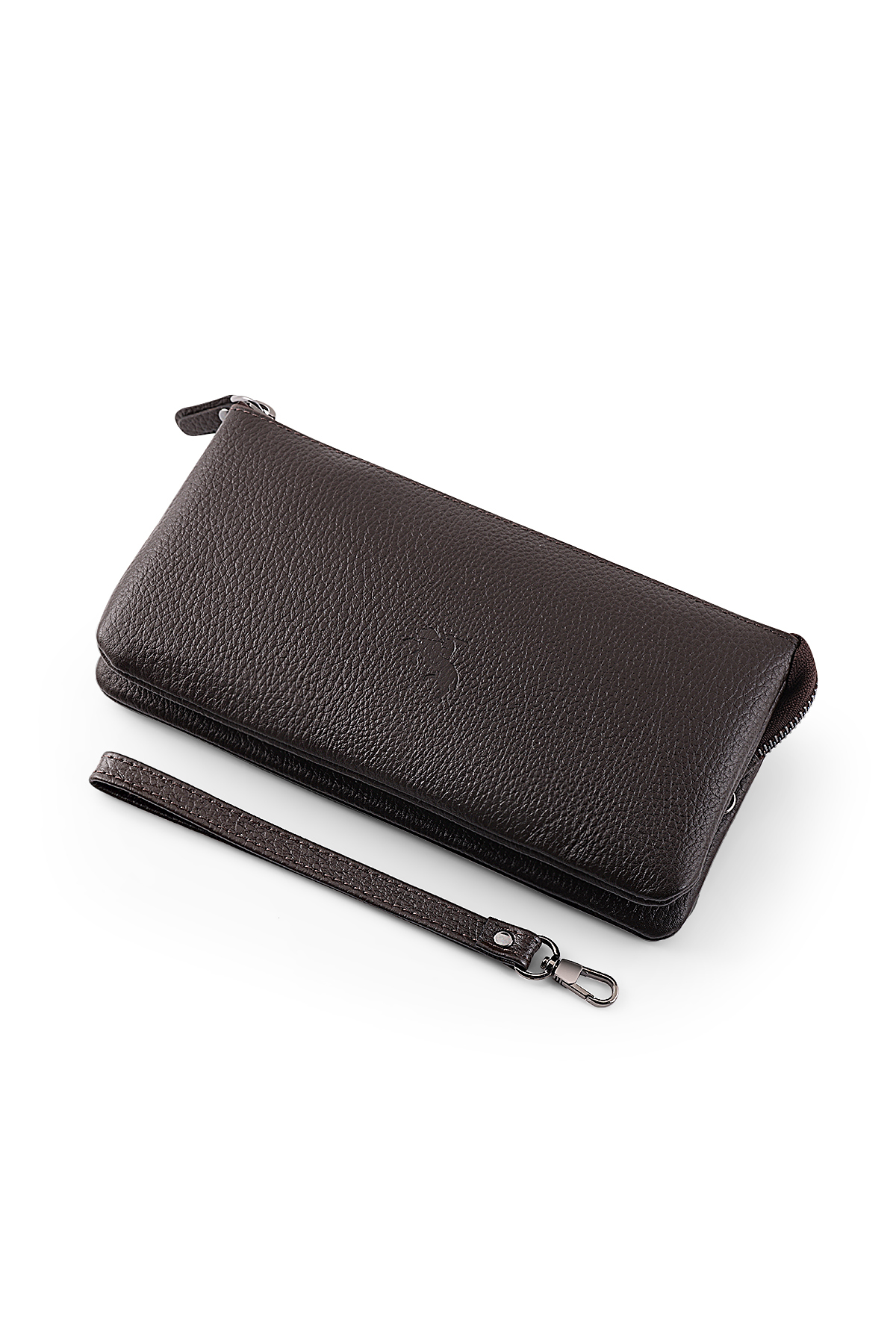 %100 Hakiki Deri Erkek El Ve Bilek Çantası Kahverengi Renk Çanta Etn-50-K Kahverengi Etn-50-K