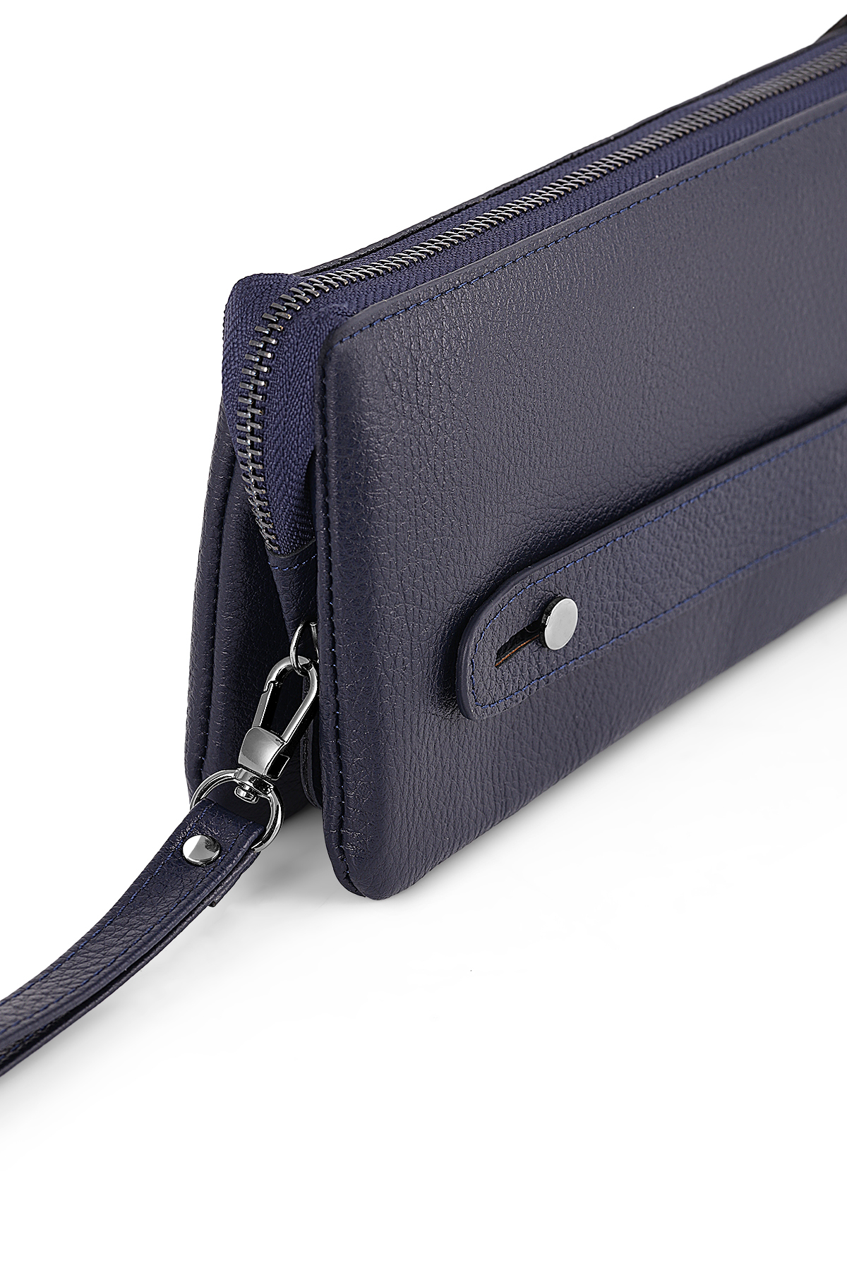 %100 Hakiki Deri Erkek El Ve Bilek Çantası Lacivert Renk Çanta Etn-50-L Lacivert Etn-50-L