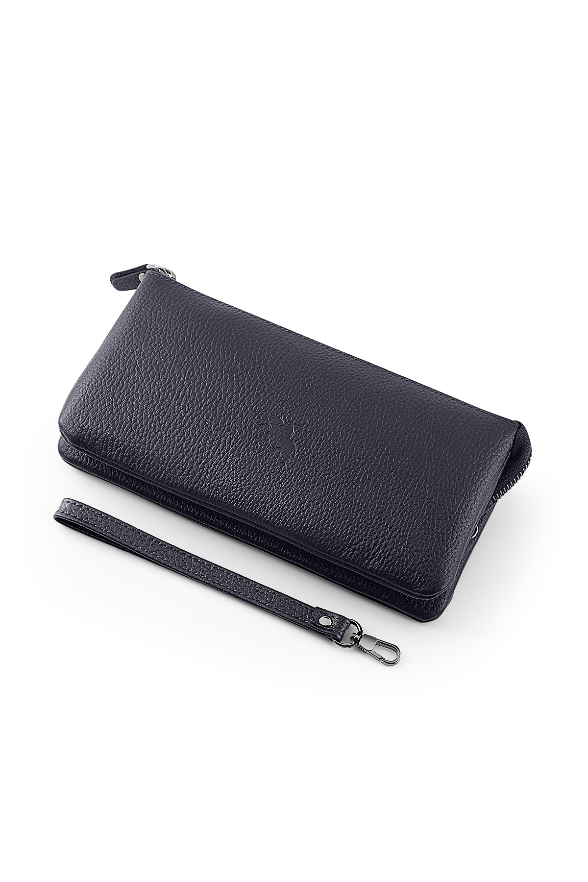 %100 Hakiki Deri Erkek El Ve Bilek Çantası Lacivert Renk Çanta Etn-50-L Lacivert Etn-50-L