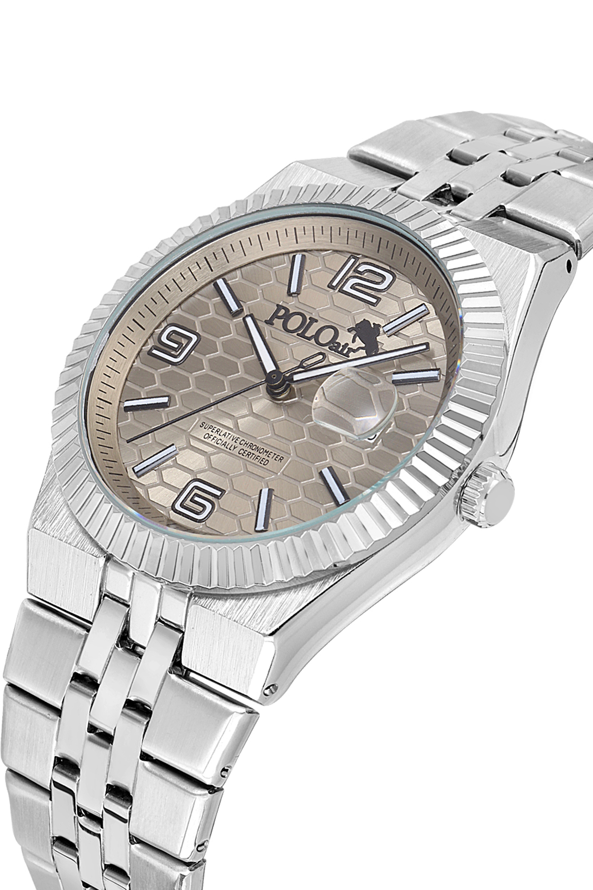 Çift Klips Mercek Takvimli Erkek Kol Saati Gümüş Metalik Renk Pl-7030E7X Metalik - Gümüş Pl-7030E7X