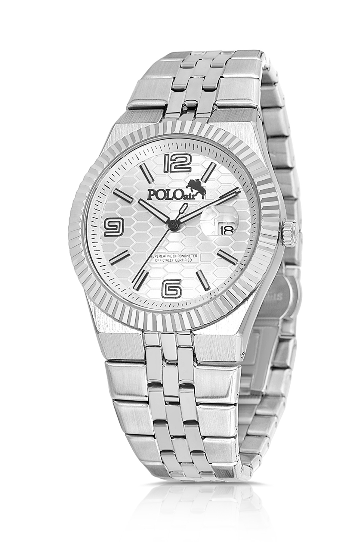 Çift Klips Mercek Takvimli Erkek Kol Saati Gümüş Renk Pl-7030E4X Gümüş Pl-7030E4X