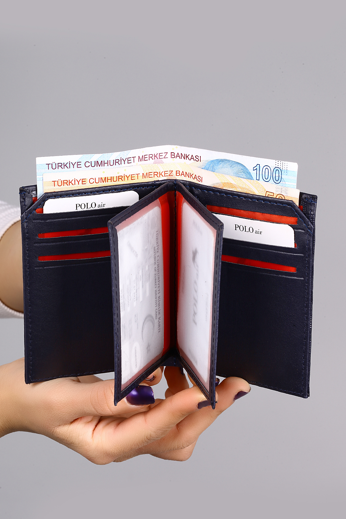 Dama Desenli Kutulu Erkek Cüzdan Kemer Kartlık Parfüm Seti Lacivert Pm-13-L Lacivert Pm-13-L