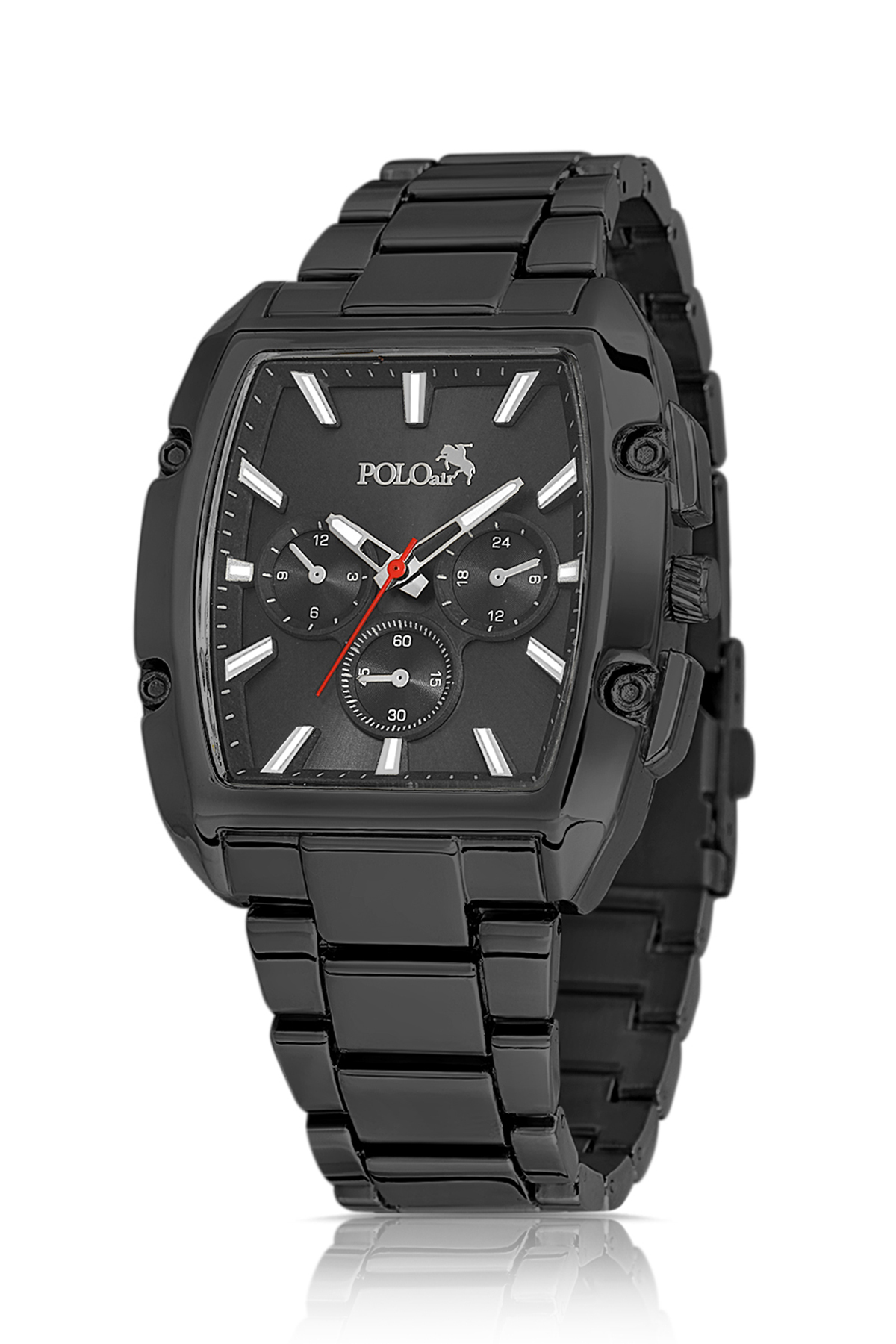 Dikdörtgen Kasa Erkek Kol Saati Siyah Renk Pl-7027E1X Siyah Pl-7027E1X