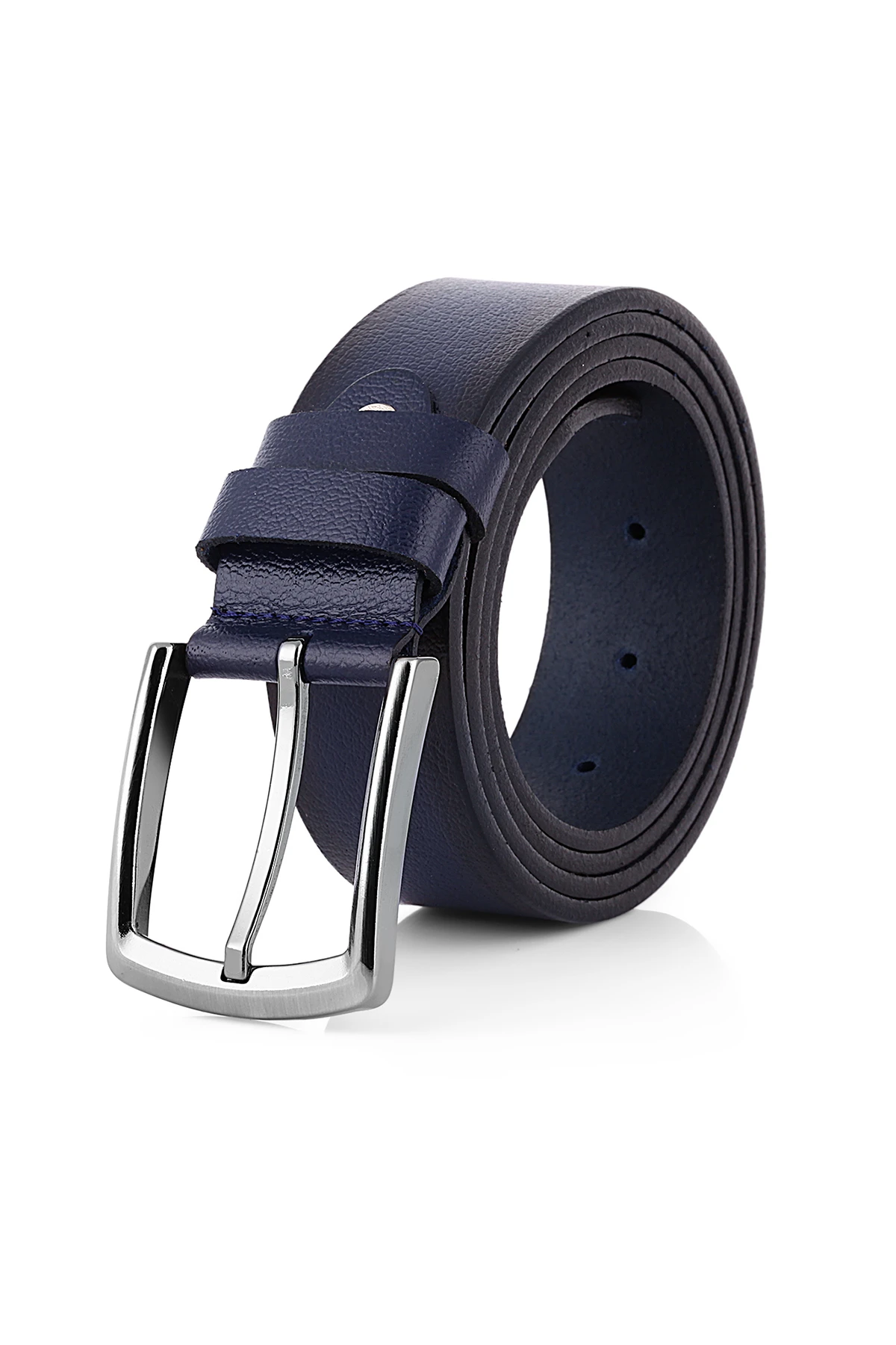 Erkek %100 Hakiki Deri Cüzdan Kartlık Kemer Çakmak Kombin Set Lacivert Renk Cm-8003-L Lacivert Cm-8003-L