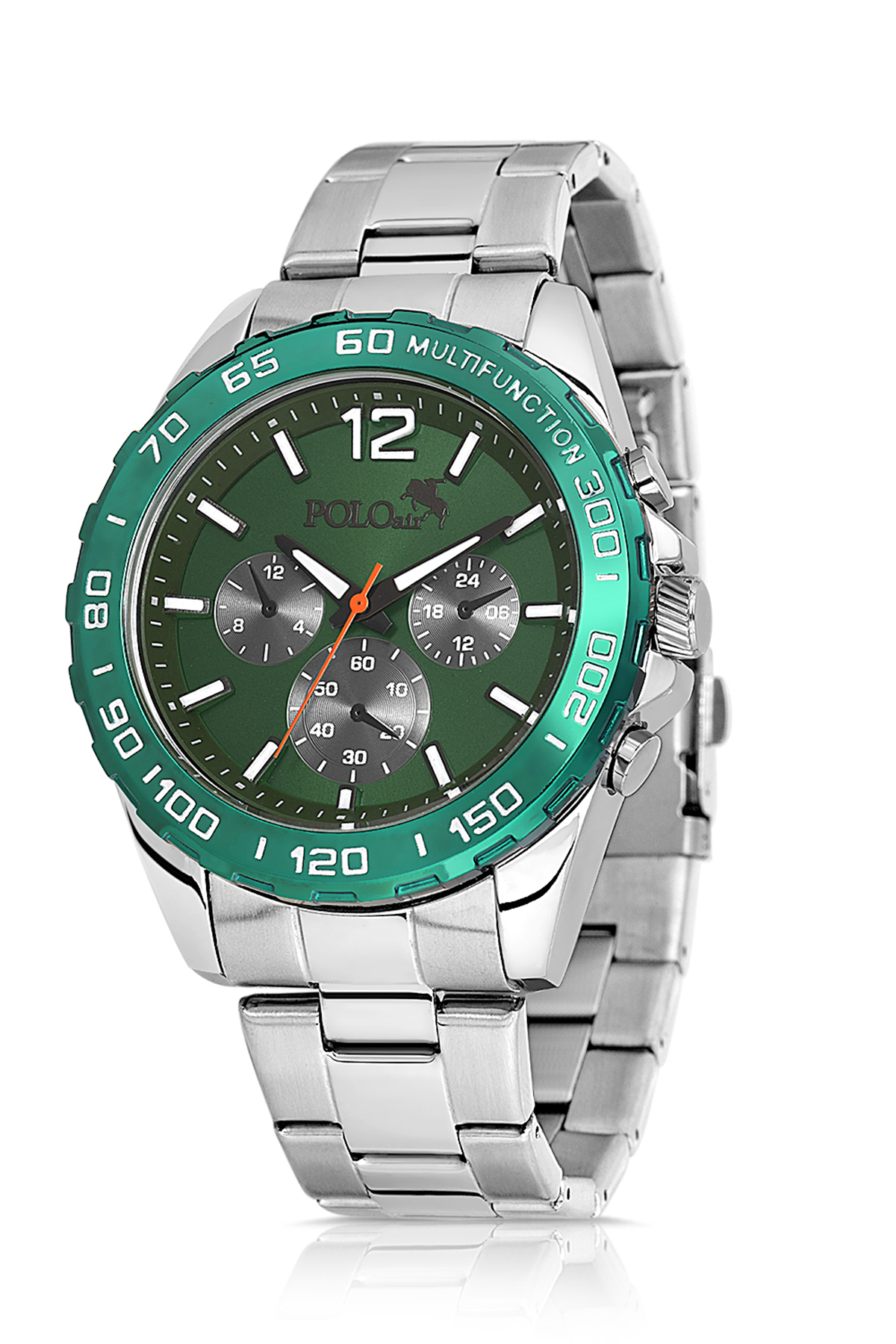 Erkek Kol Saati Kemer Cüzdan Kartlık Çakmak Hediyelik Kutusunda Yeşil Siyah Set Pl-7046E3 Yeşil Pl-7046E3