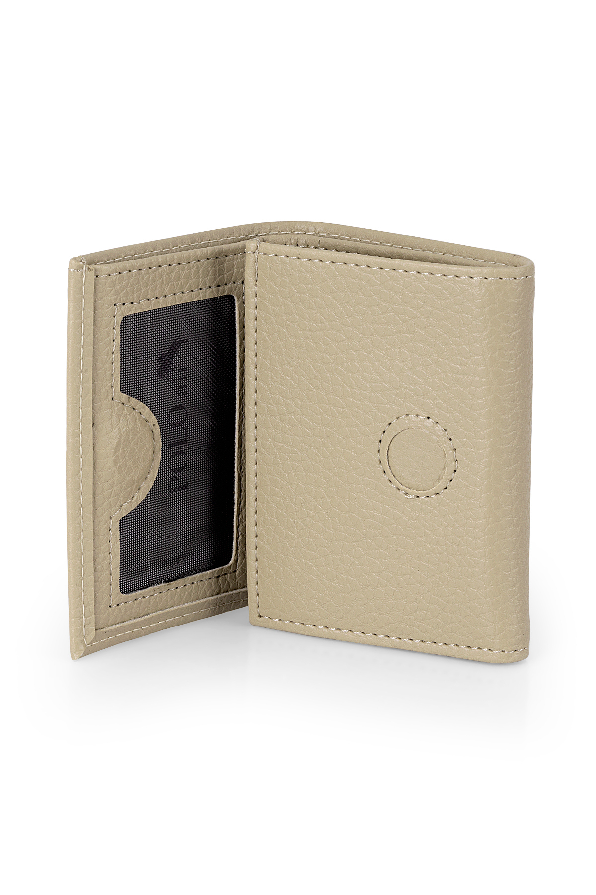 Esnek Kemer Mıknatıslı Cüzdan Erkek Kombin Set Vizon Renk M-05-V Bej M-05-V