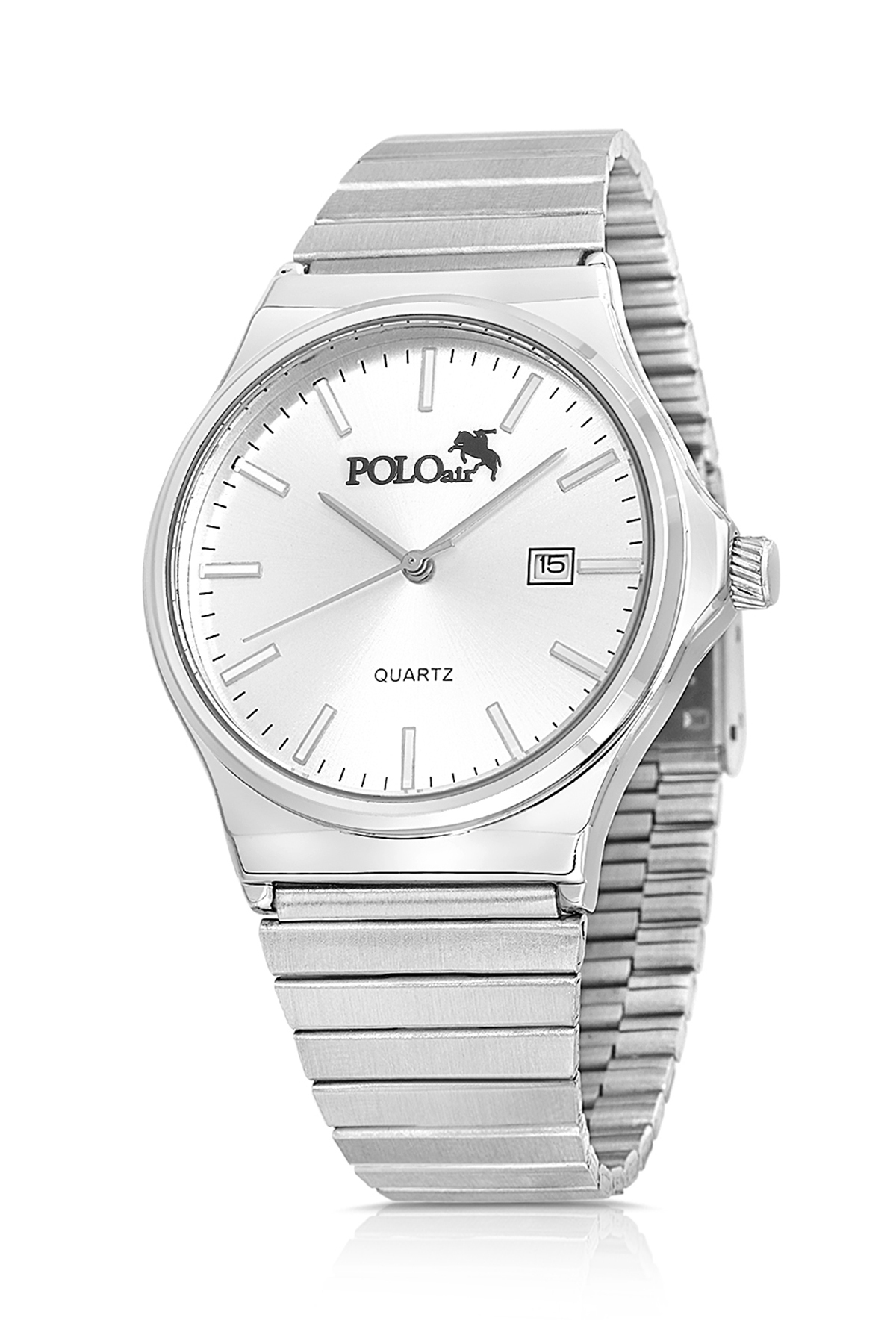 Hasır Metal Kordon Takvimli Erkek Kol Saati Gümüş Renk Pl-7041E3X Gümüş Pl-7041E3X