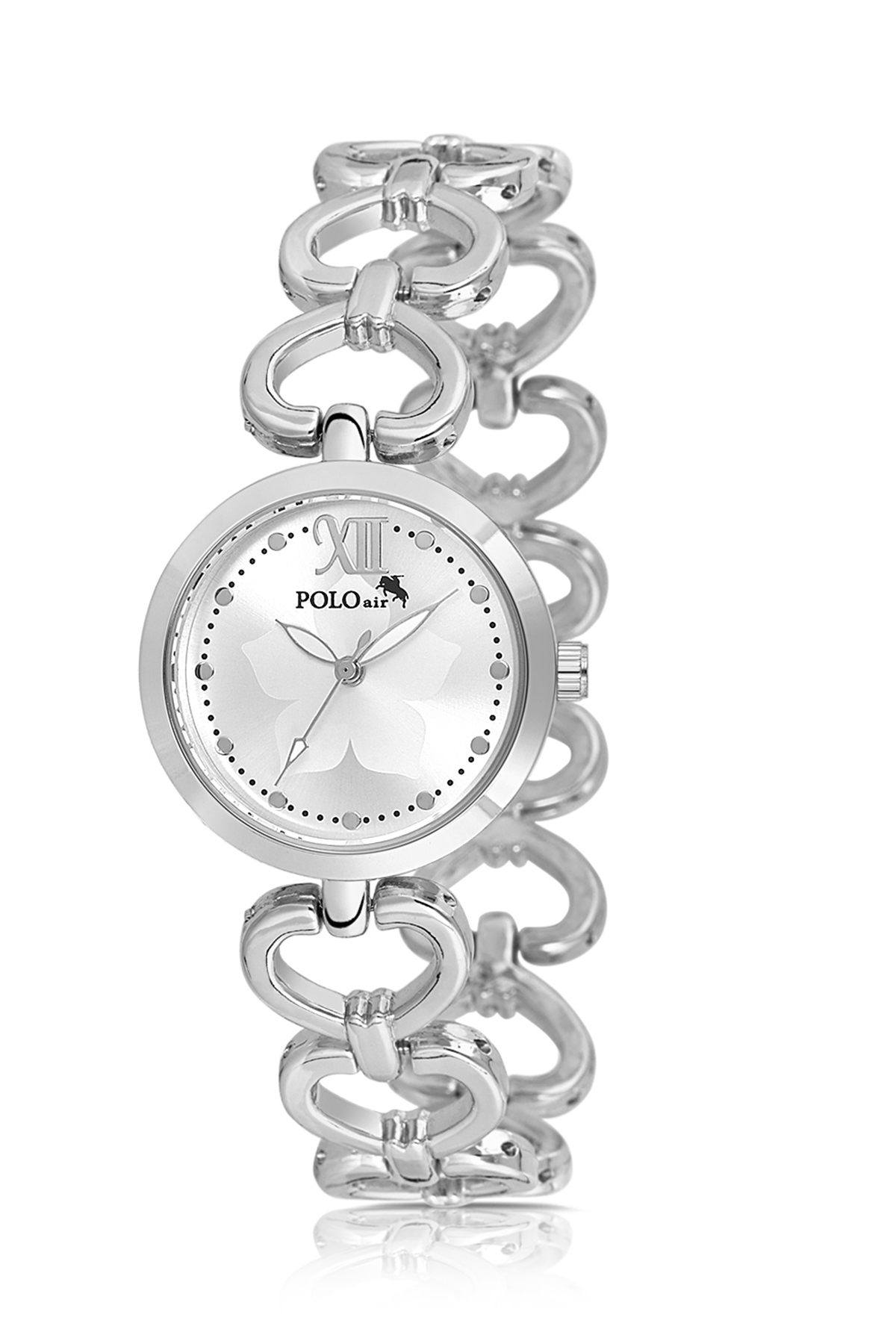 Kalpli Kadın Kol Saati Halka Bileklik Kombin Gümüş Renk Pl-1558B2 Gümüş Pl-1558B2