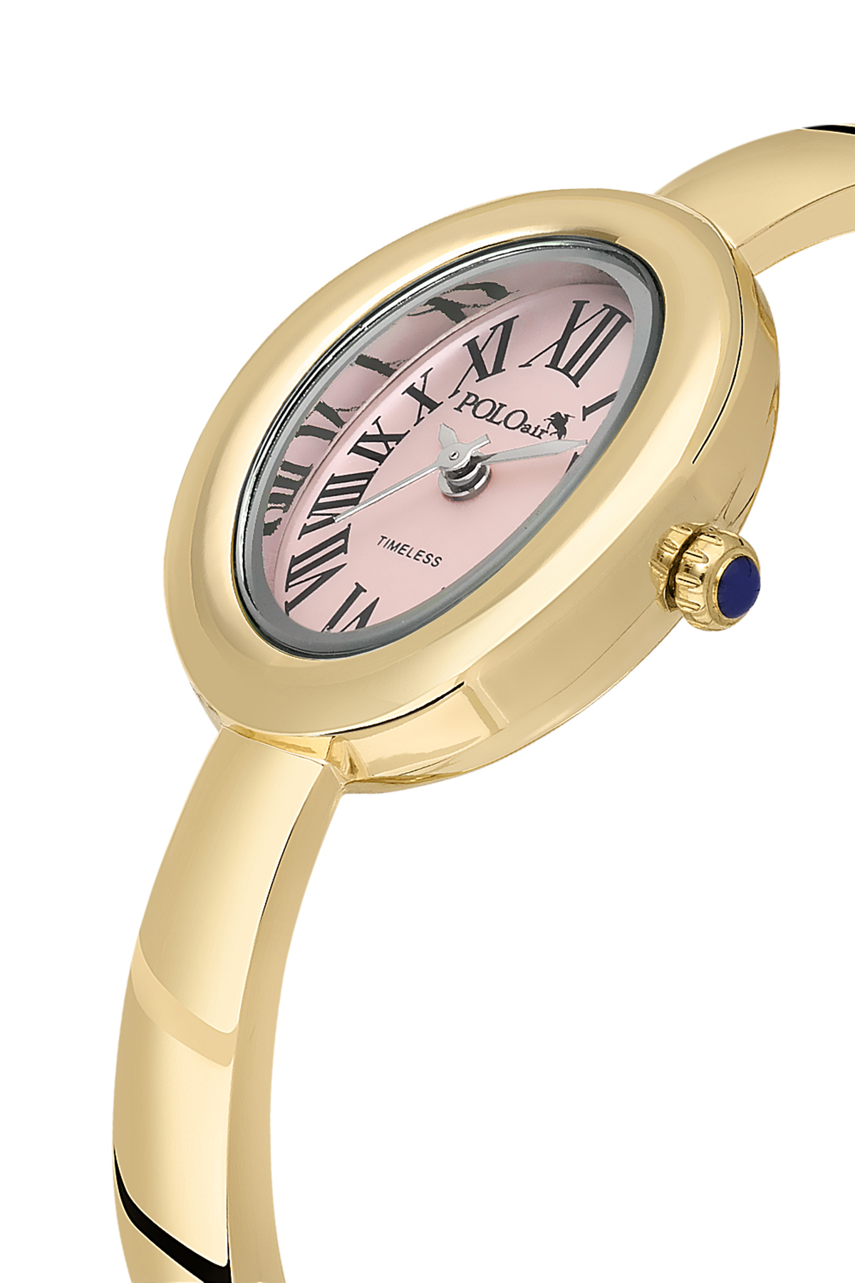 Kelepçeli Oval Kasa Kadın Kol Saati Yıldız Bileklik Kombin Gold Pembe Renk Pl-1589B5 Pembe Pl-1589B5