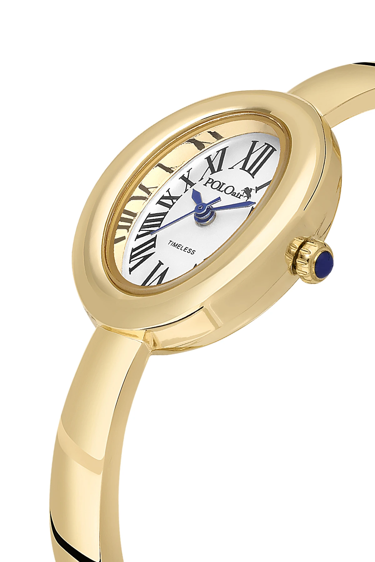Kelepçeli Oval Kasa Kadın Kol Saati Yıldız Bileklik Kombin Gold Renk Pl-1589B1 Altın Pl-1589B1