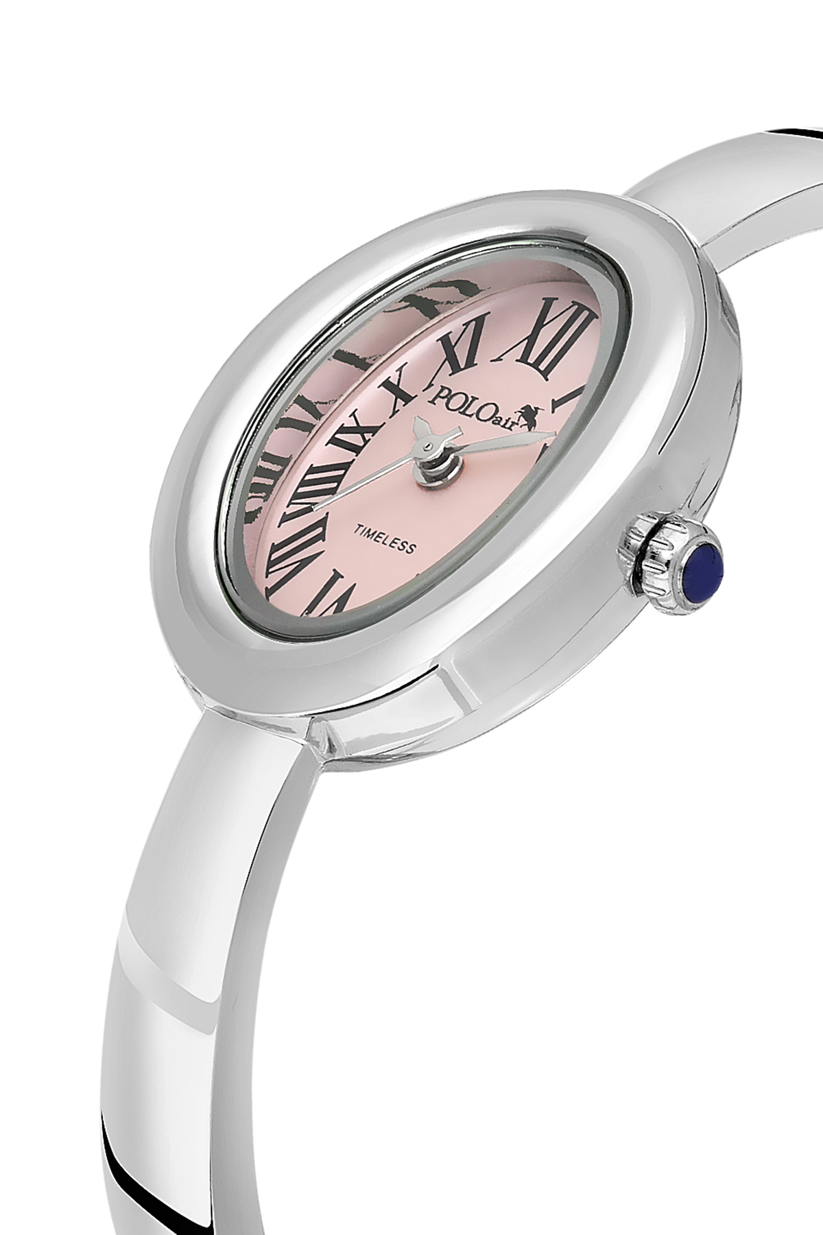 Kelepçeli Oval Kasa Kadın Kol Saati Yıldız Bileklik Kombin Gümüş Pembe Renk Pl-1589B3 Pembe Pl-1589B3