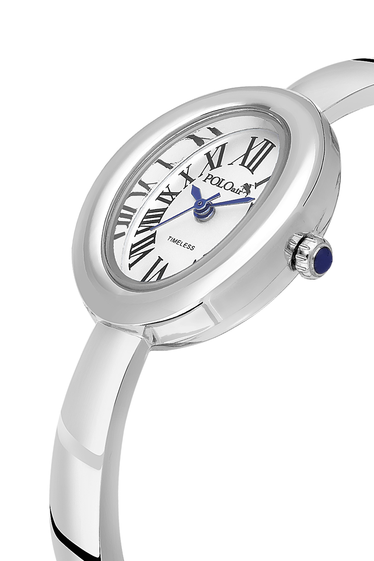 Kelepçeli Oval Kasa Kadın Kol Saati Yıldız Bileklik Kombin Gümüş Renk Pl-1589B2 Gümüş Pl-1589B2