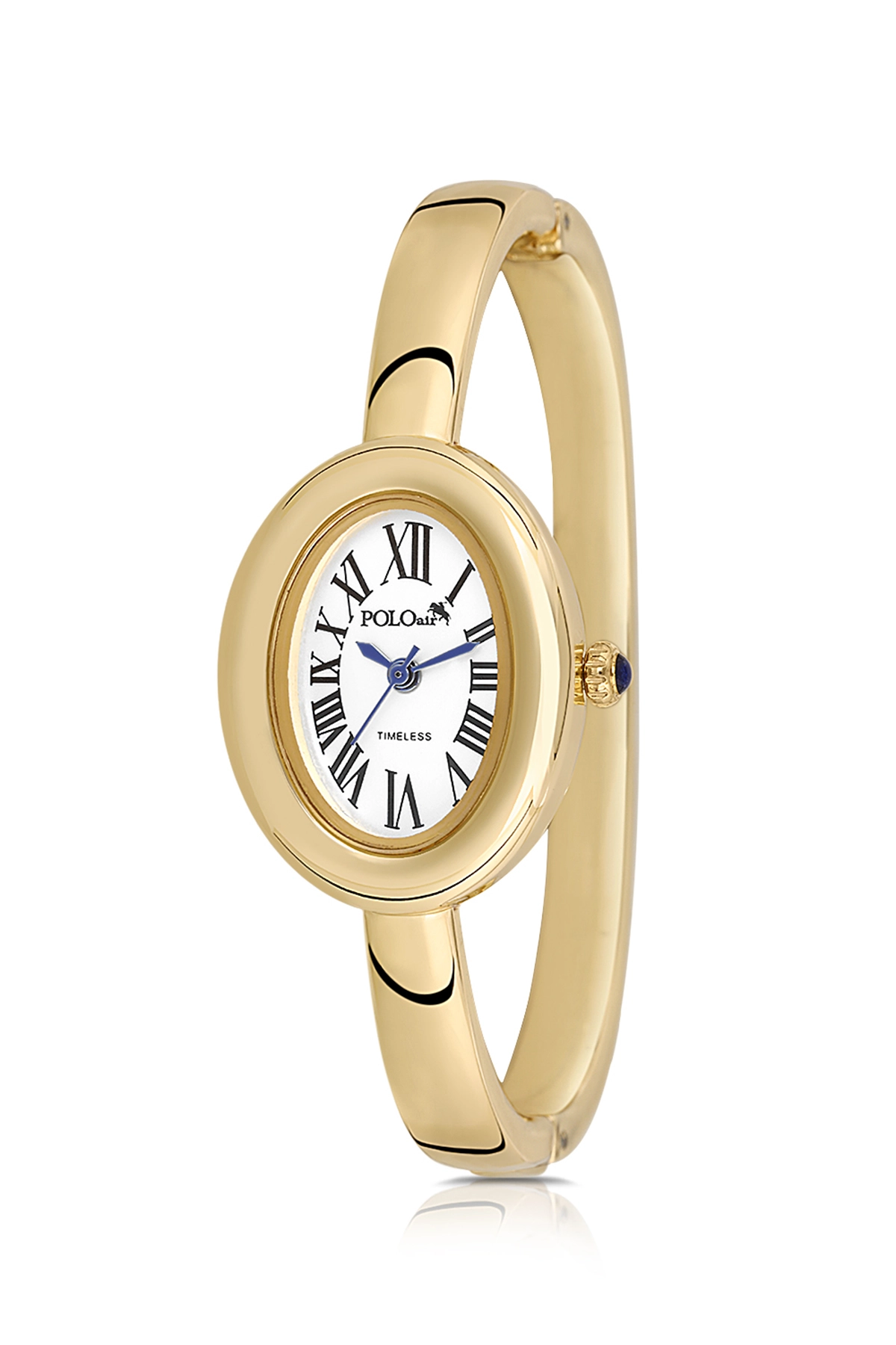Kelepçeli Oval Kasa Romen Rakamlı Kadın Kol Saati Gold Renk Pl-1589B1X Altın Pl-1589B1X