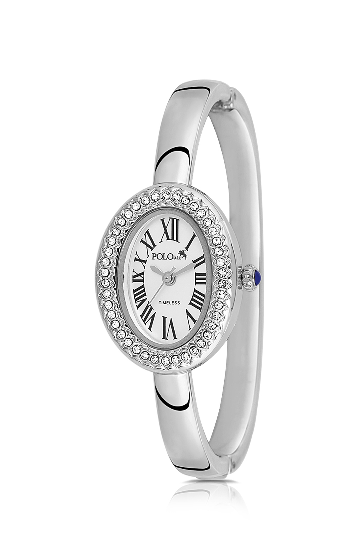 Kelepçeli Romen Rakamlı Kadın Kol Saati Yılan Bileklik Kombin Gümüş Renk Pl-1588B2 Gümüş Pl-1588B2