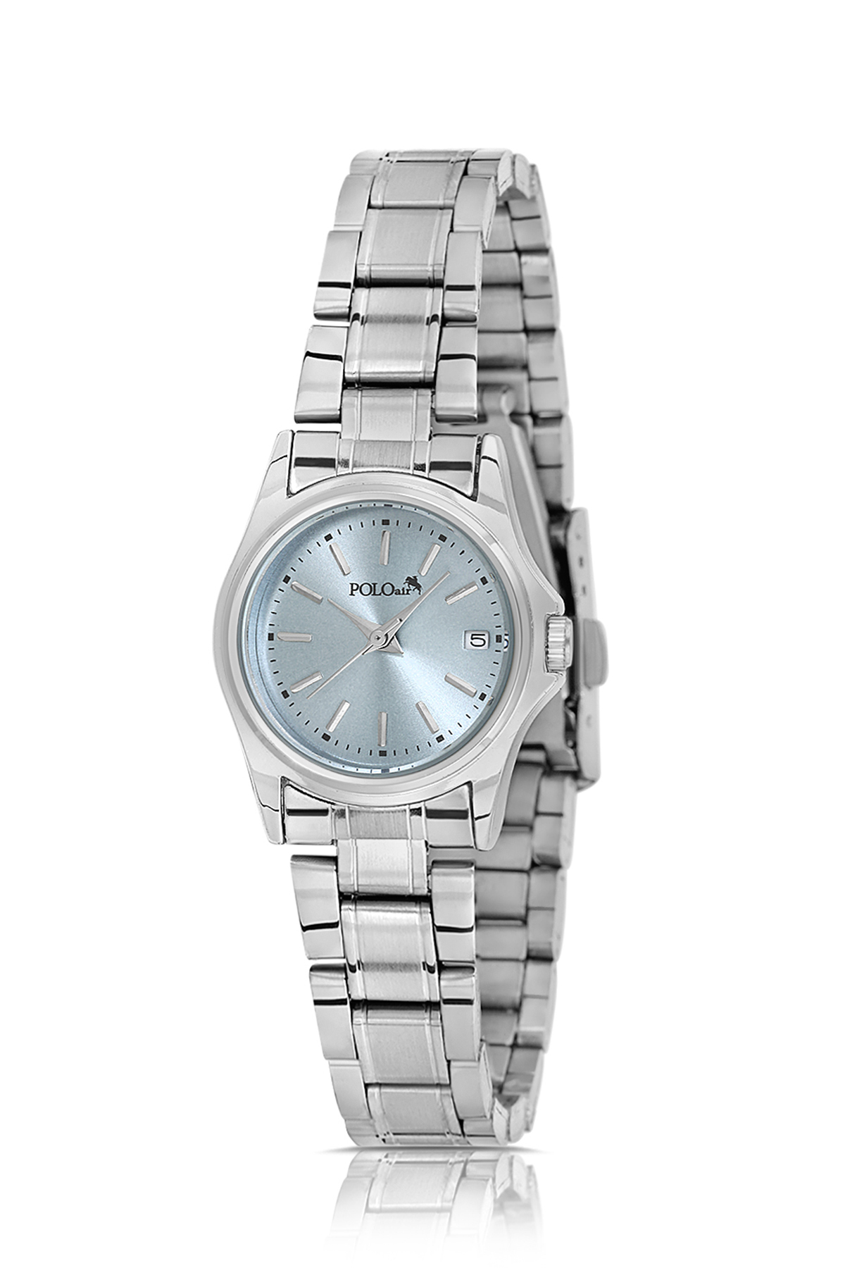 Klasik Takvimli Kadın Kol Saati Gümüş Mavi Renk Pl-1587B5X Mavi Pl-1587B5X