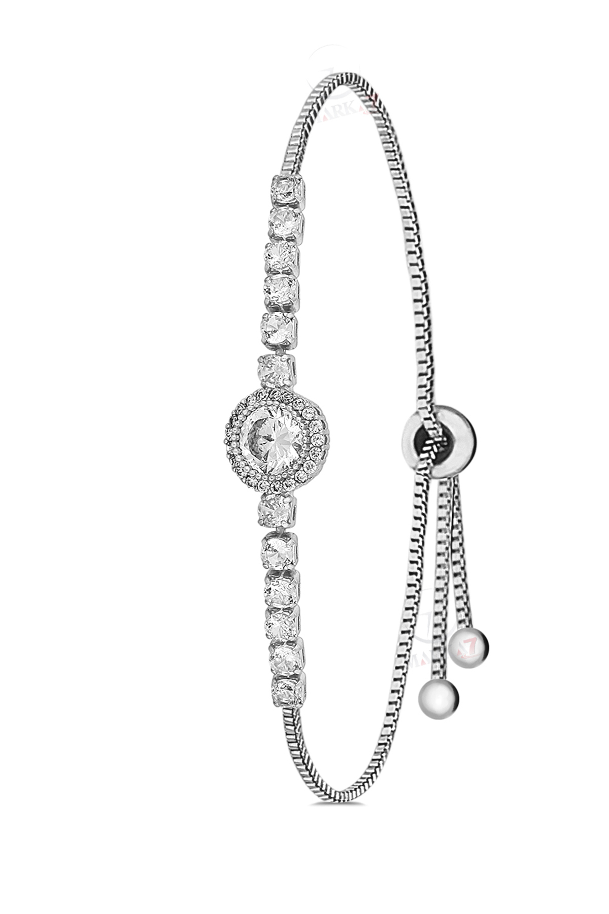 Klasik Takvimli Kadın Kol Saati Zirkon Taşlı Lüx Bileklik Kombin Gümüş Antrasit Renk Pl-1587B2 Gümüş - Antrasit Pl-1587B2