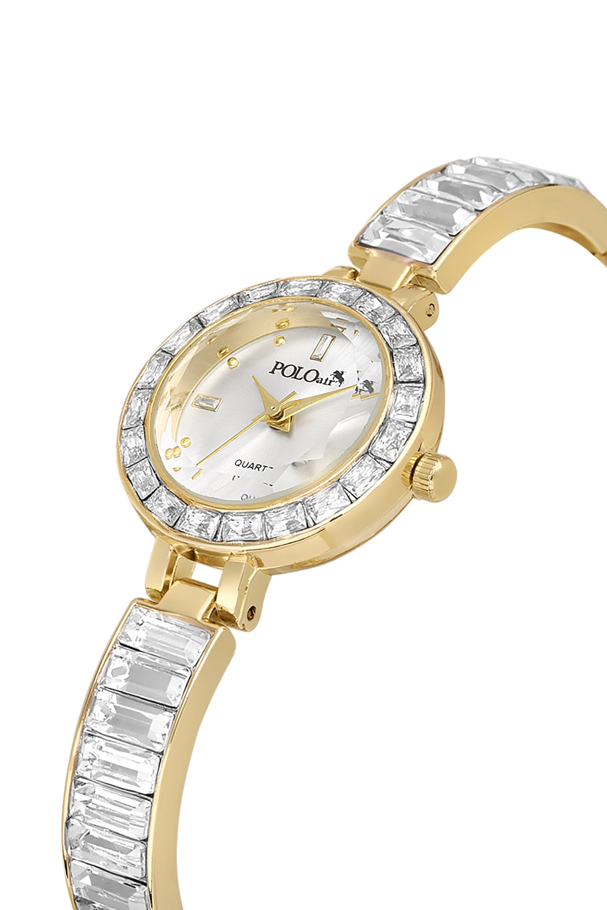 Lüx Taşlı Kelepçe Kadın Kol Saati Gold Gümüş Renk Pl-1582B1X Altın Pl-1582B1X