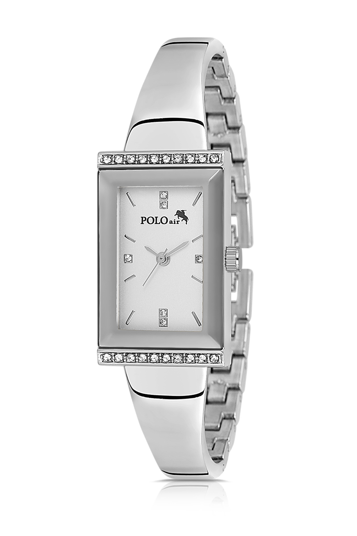 Lüx Taşlı Kelepçe Kadın Kol Saati Gümüş Renk Pl-1566B2X Gümüş Pl-1566B2X