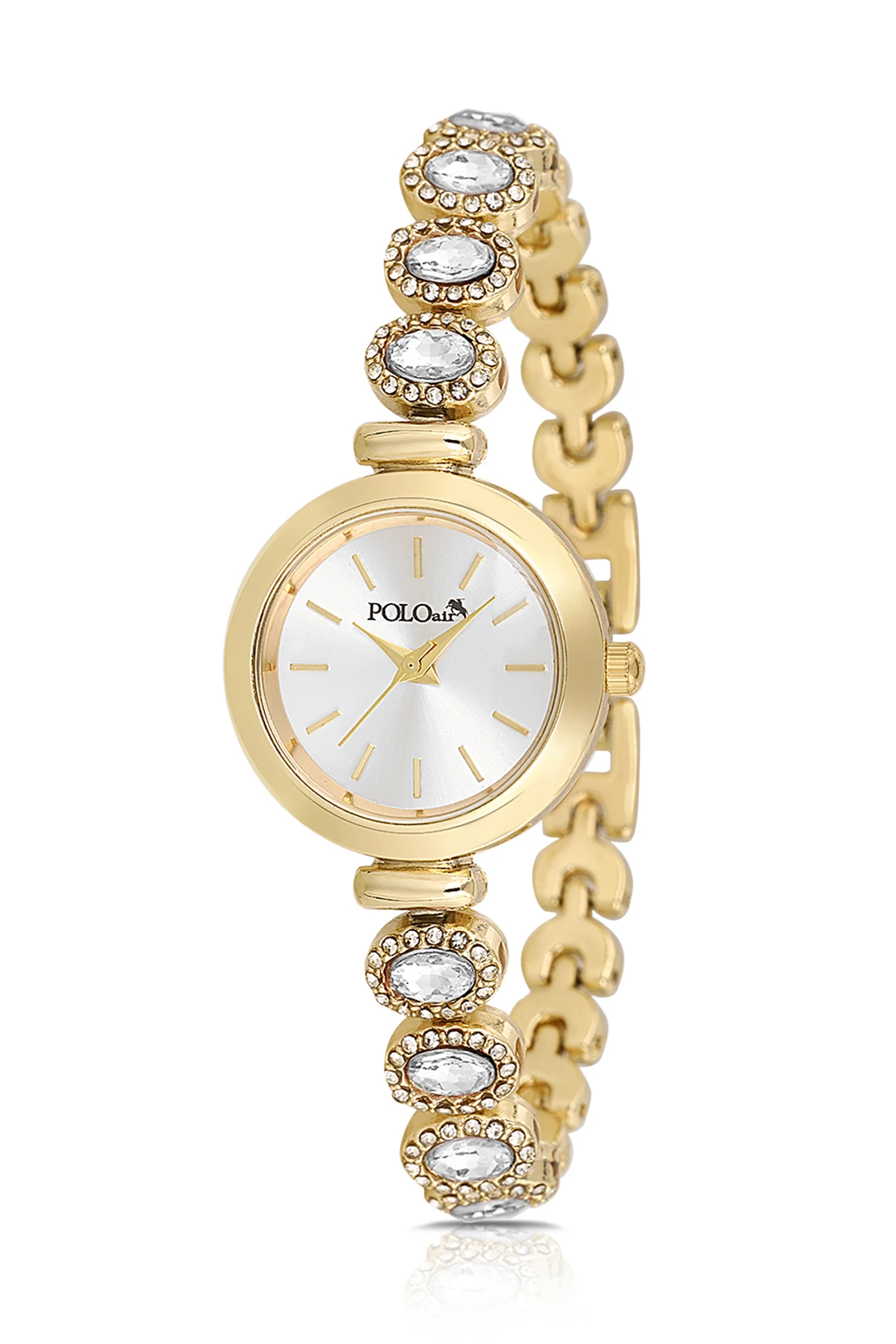 Lüx Taşlı Kordon Kadın Kol Saati Yıldız Bileklik Kombin Gold Renk Pl-1574B1 Altın Pl-1574B1