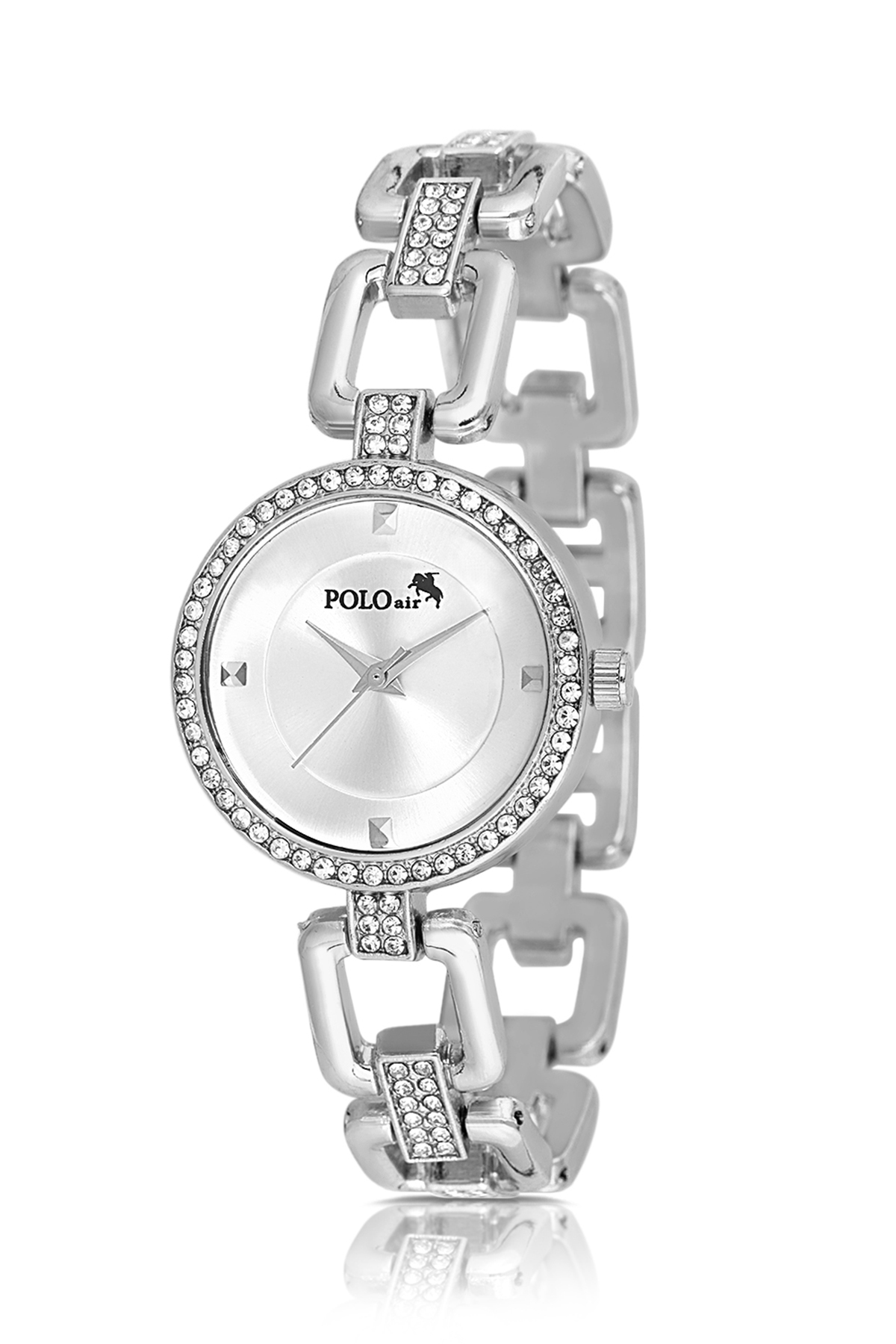 Lüx Taşlı Zincir Kordon Kadın Kol Saati Gümüş Renk Pl-1572B2X Gümüş Pl-1572B2X