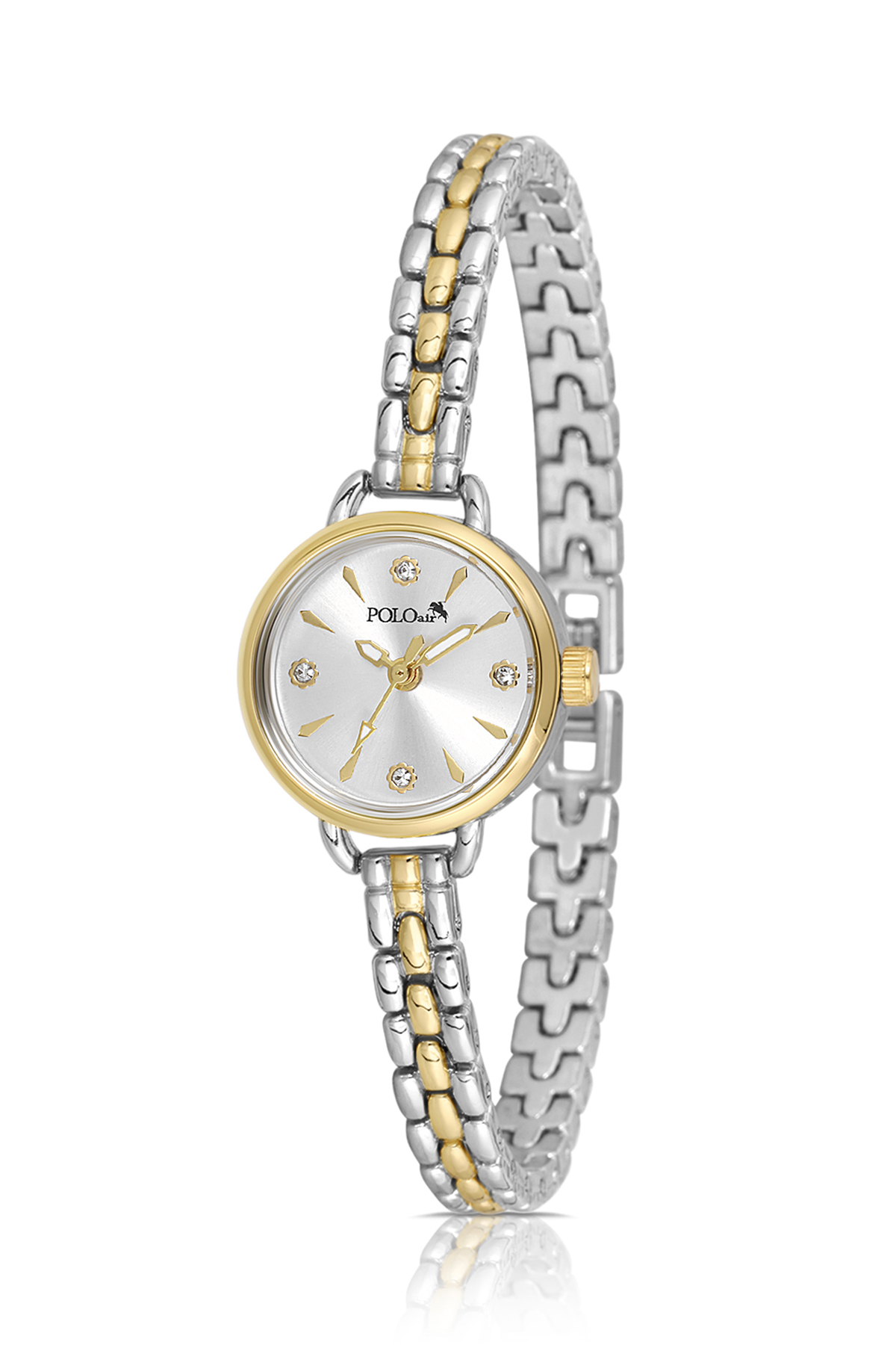 Minimal Kadın Kol Saati Xoxo Bileklik Kombin Gold Gümüş Renk Pl-1581B3 Çok Renkli Pl-1581B3