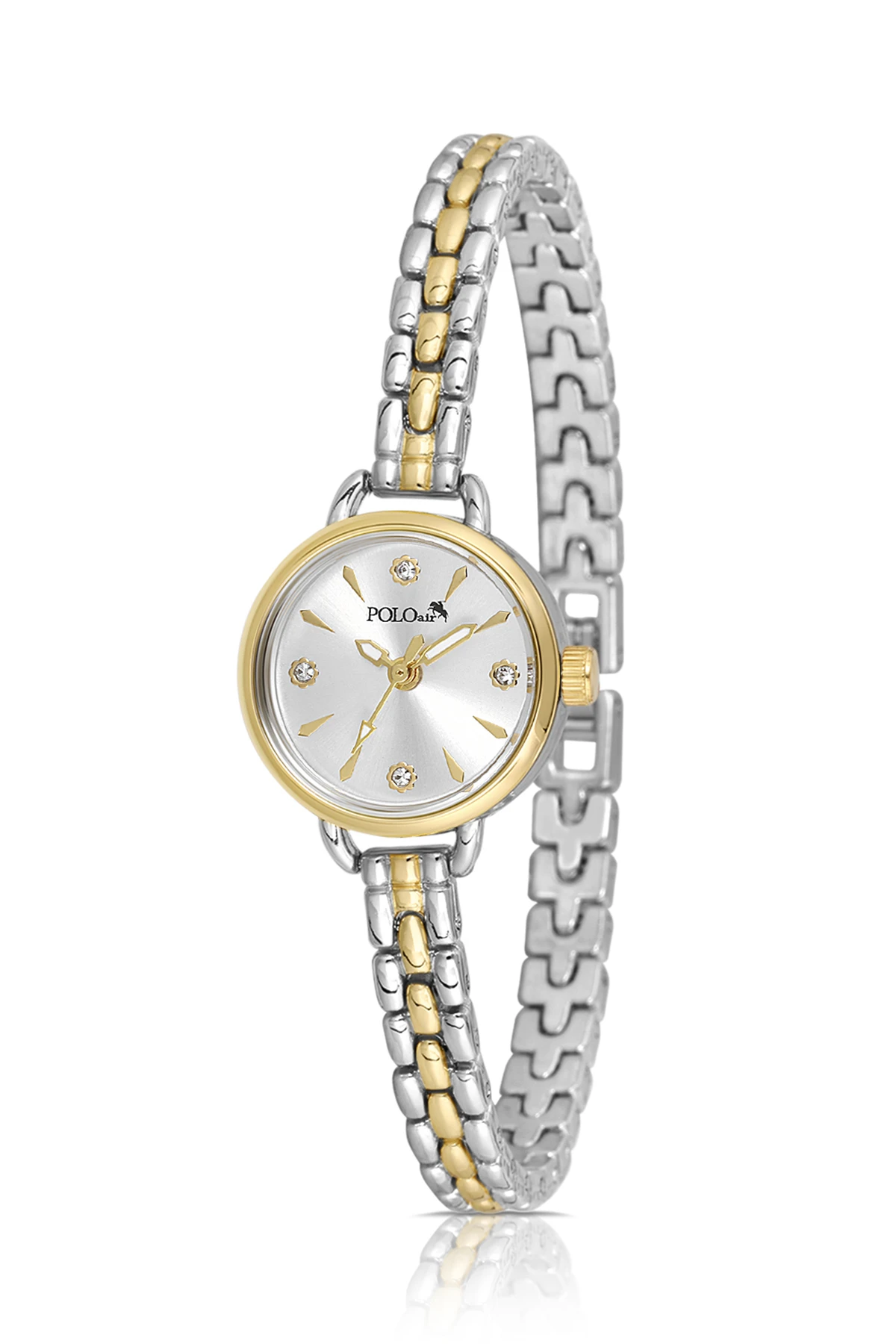 Minimal Kadın Kol Saati Xoxo Bileklik Kombin Gold Gümüş Renk Pl-1581B3 Çok Renkli Pl-1581B3