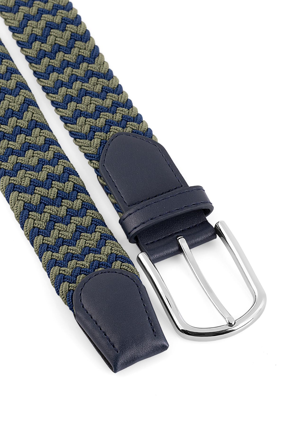 Otomatik Mekanizmalı Cüzdan Örgü Esnek Kemer Çakmak Anahtarlık Erkek Kombin Yeşil Renk Chm-07-Y Yeşil Chm-07-Y