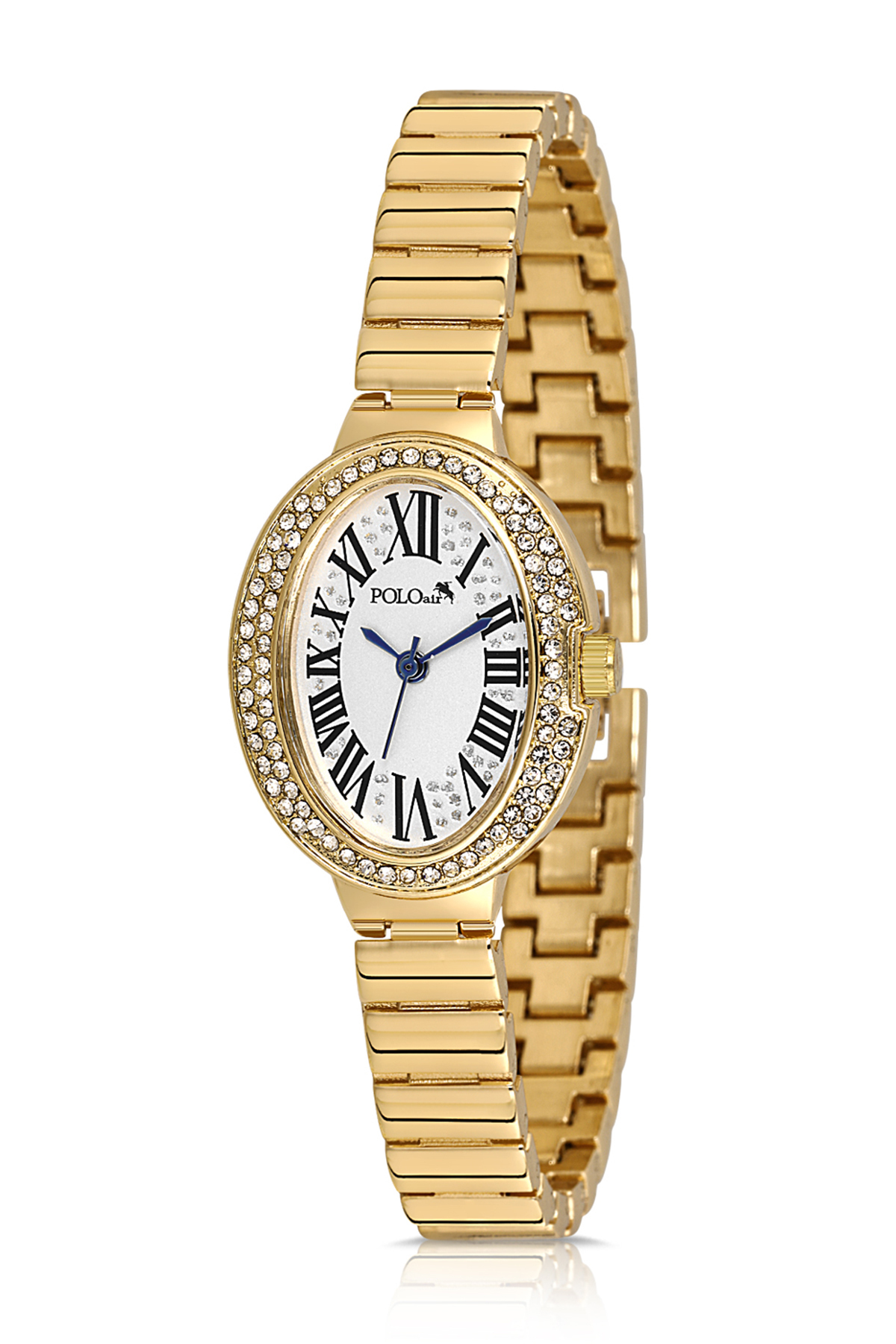 Oval Kasa Kadın Kol Saati Oval Bileklik Kombin Gold Renk Pl-1568B1 Altın Pl-1568B1