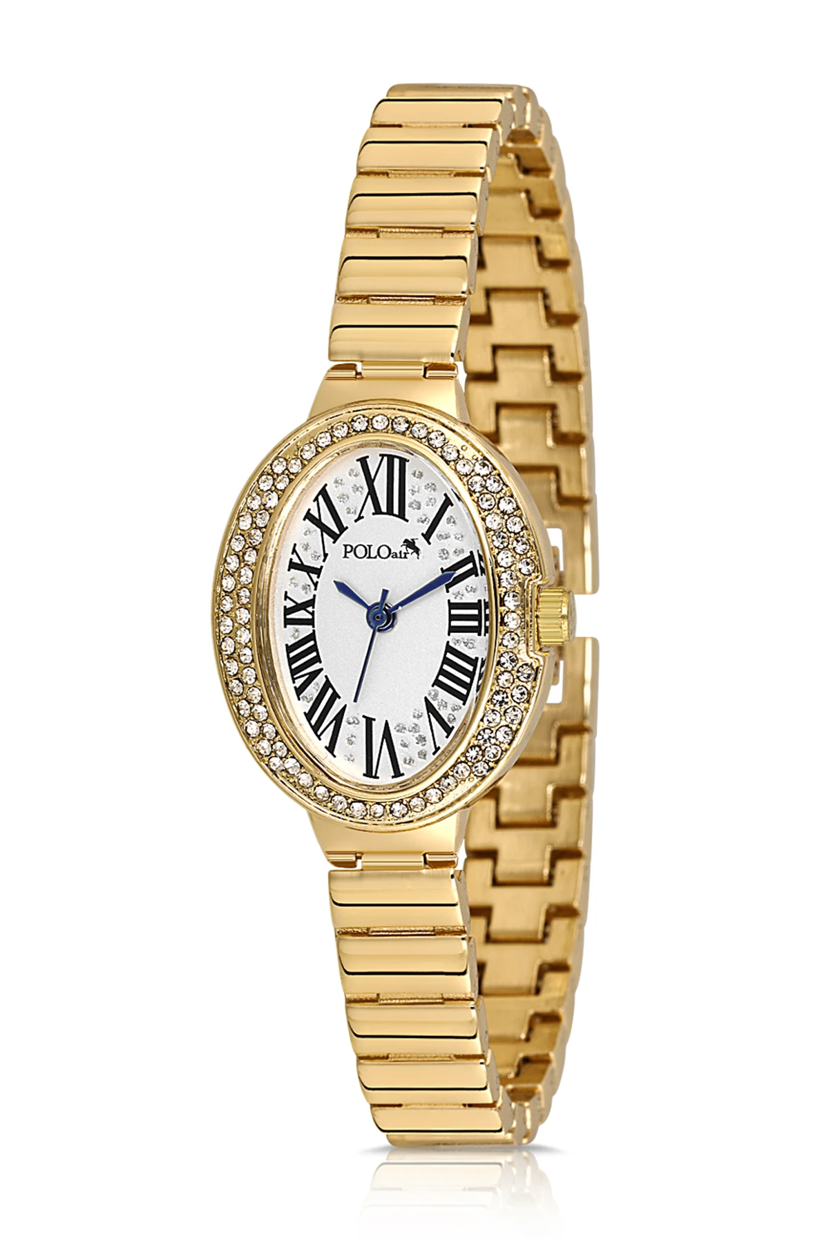 Oval Kasa Romen Rakamlı Kadın Kol Saati Gold Renk Pl-1568B1X Altın Pl-1568B1X