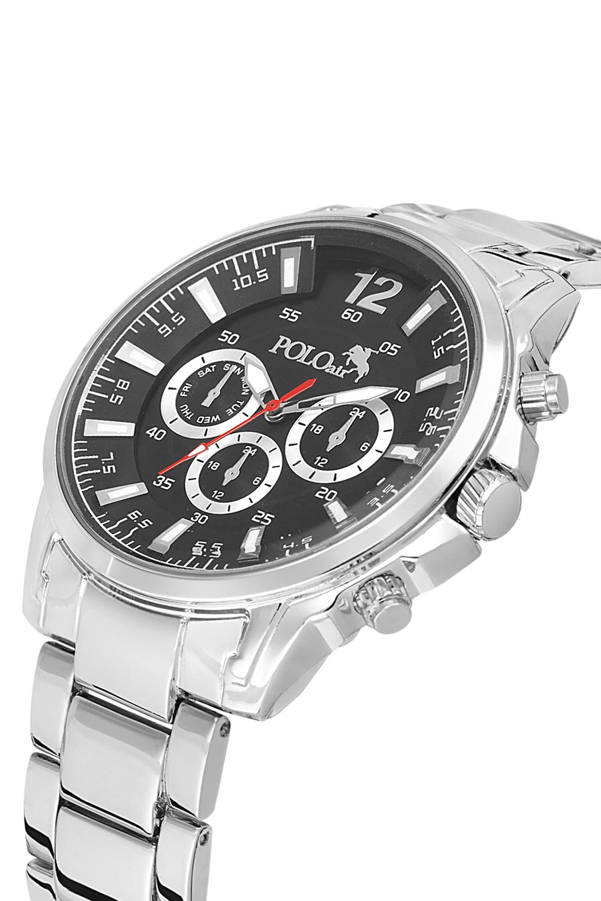 Spor Kasa Erkek Kol Saati Gümüş Siyah Renk Pl-7033E5X Siyah Pl-7033E5X