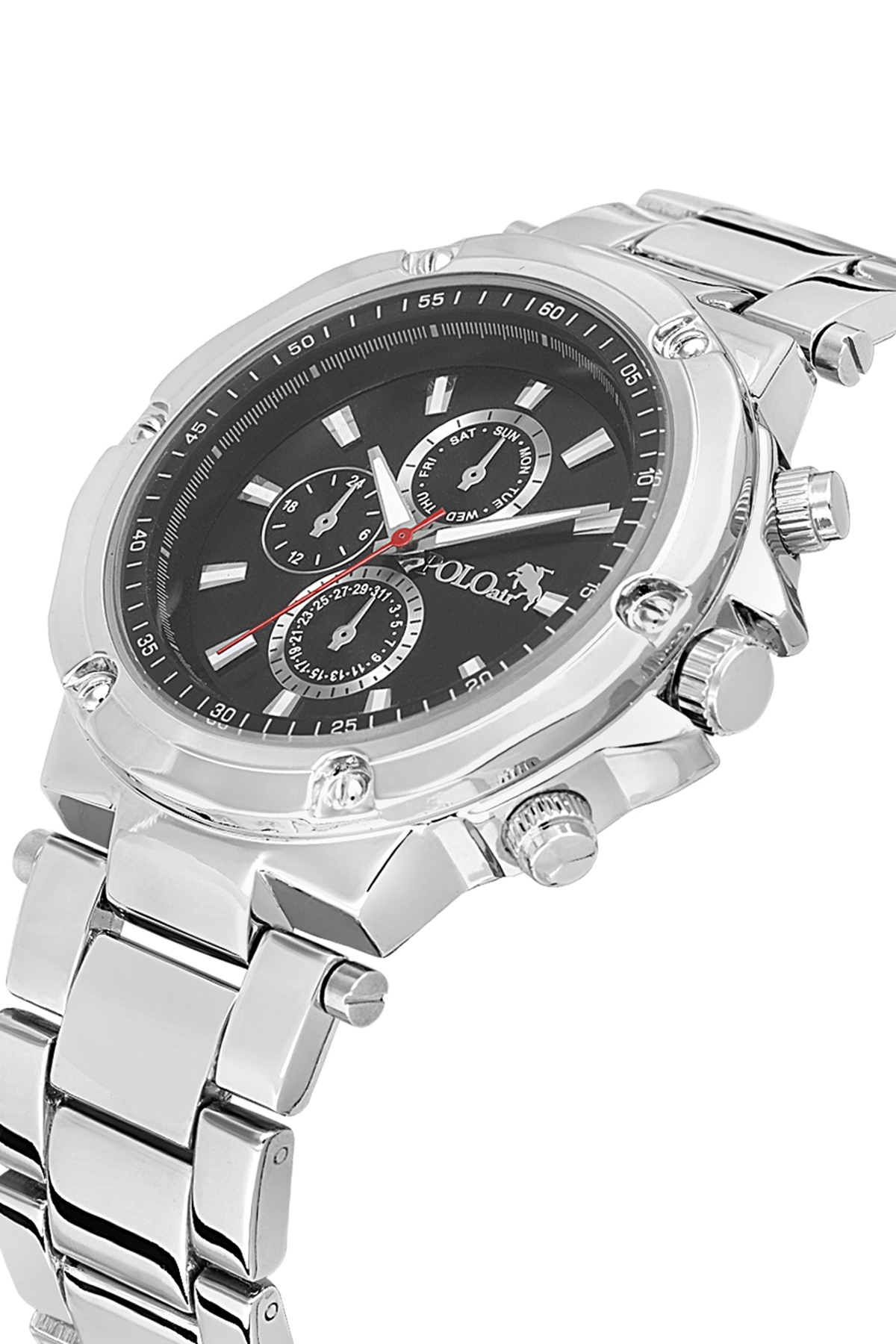 Spor Kasa Erkek Kol Saati Gümüş Siyah Renk Pl-7034E1X Siyah Pl-7034E1X