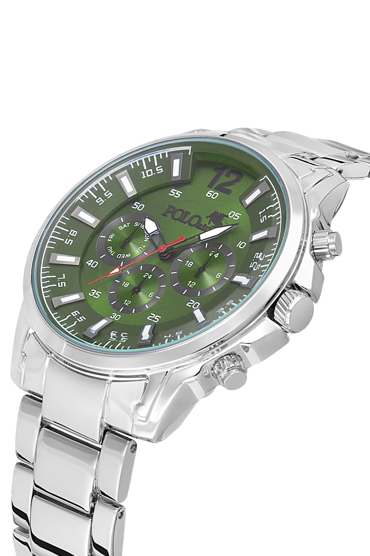 Spor Kasa Erkek Kol Saati Gümüş Yeşil Renk Pl-7033E3X Yeşil Pl-7033E3X