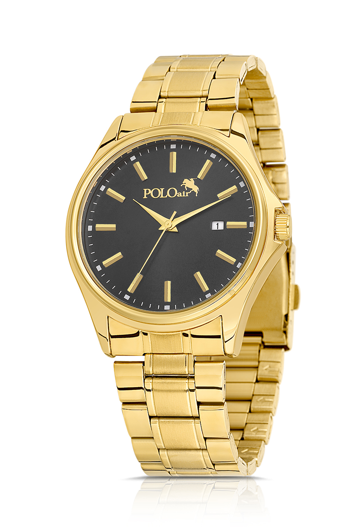 Takvimli Erkek Kol Saati Gold Siyah Renk Pl-7040E4X Altın Pl-7040E4X