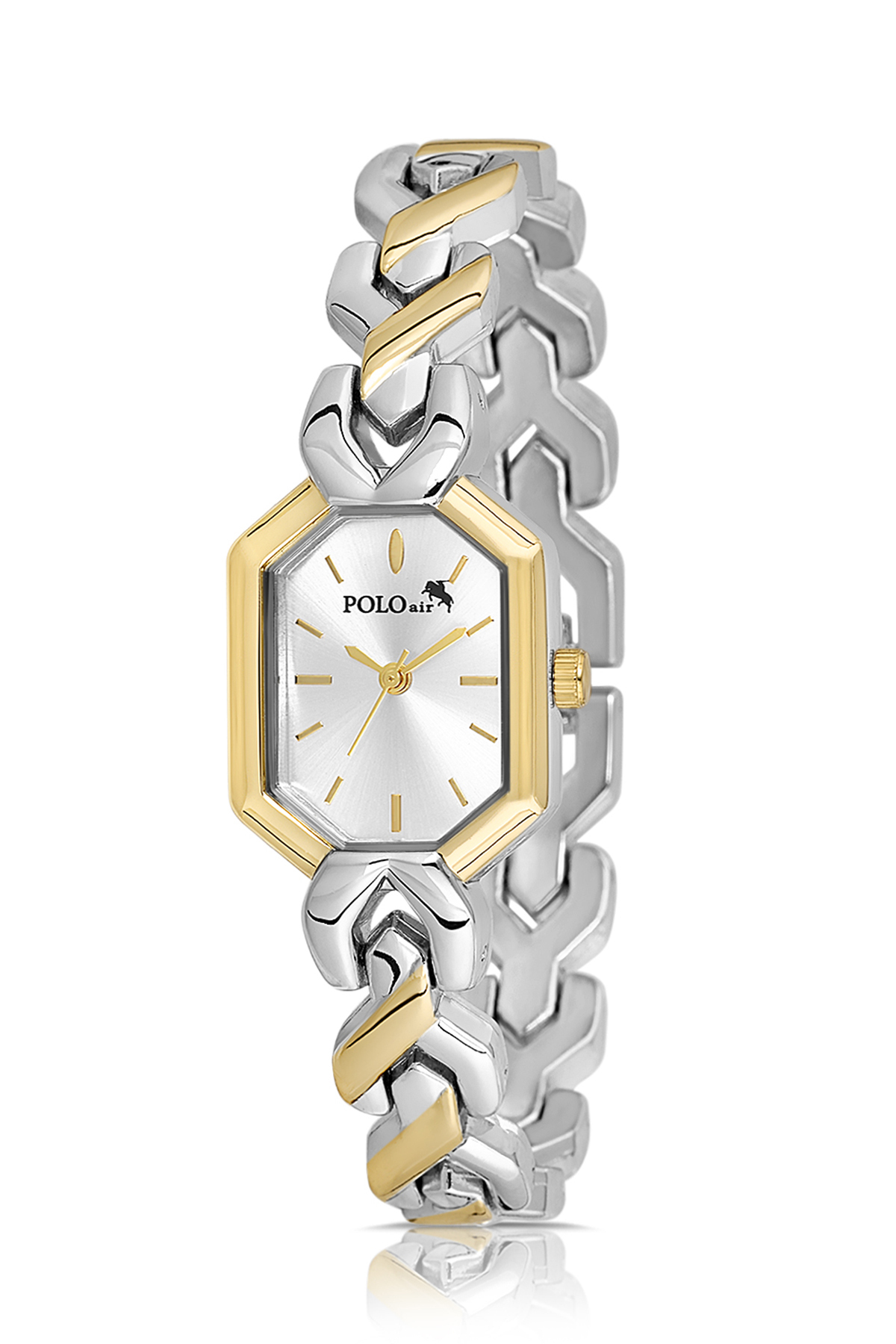 Vintage Kadın Kol Saati Oval Model Bileklik Kombin Gold Gümüş Renk Pl-1564B3 Gümüş Pl-1564B3