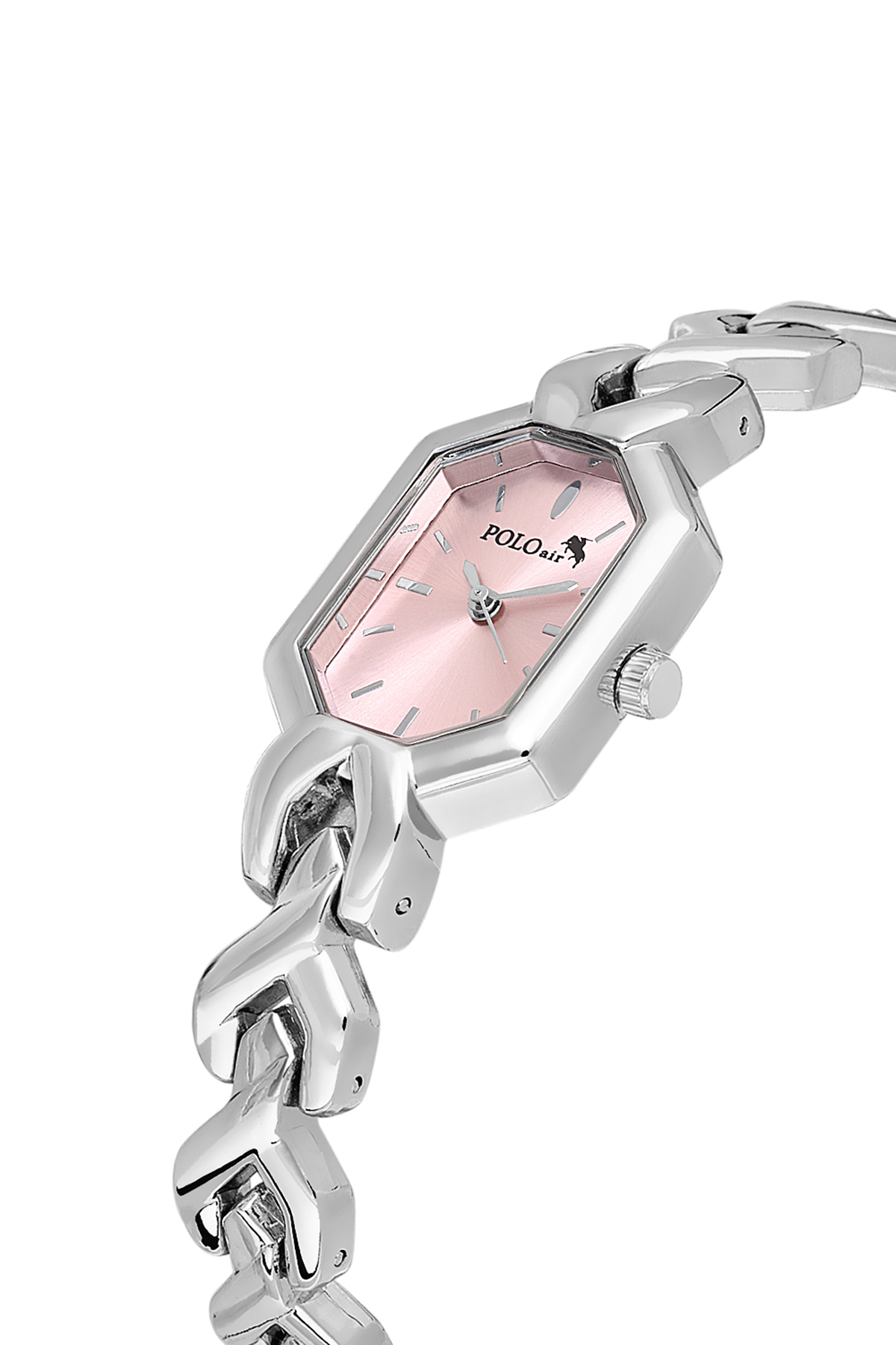 Vintage Kadın Kol Saati Oval Model Bileklik Kombin Gümüş Pembe Renk Pl-1564B5 Pembe - Gümüş Pl-1564B5