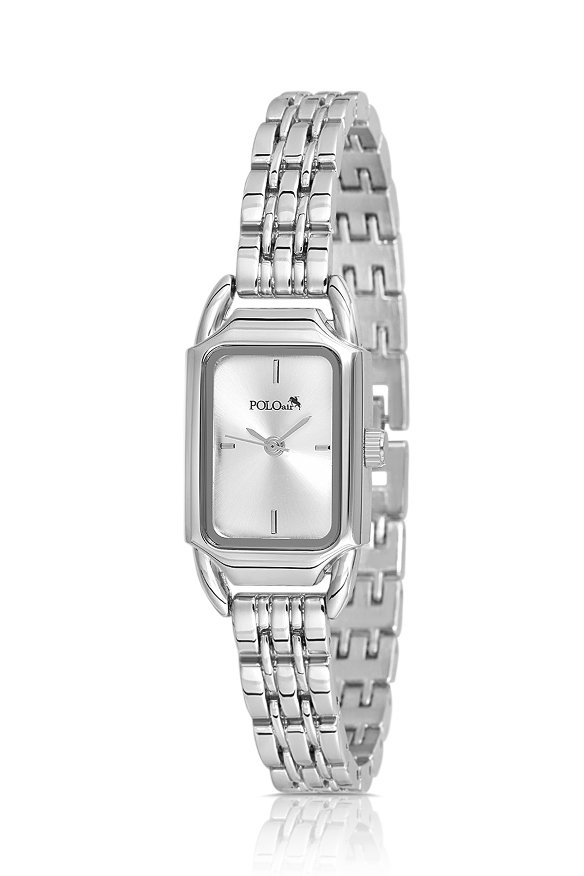 Vintage Kadın Kol Saati Zirkon Taşlı Baget Bileklik Kombin Gümüş Renk Pl-1563B2 Gümüş Pl-1563B2