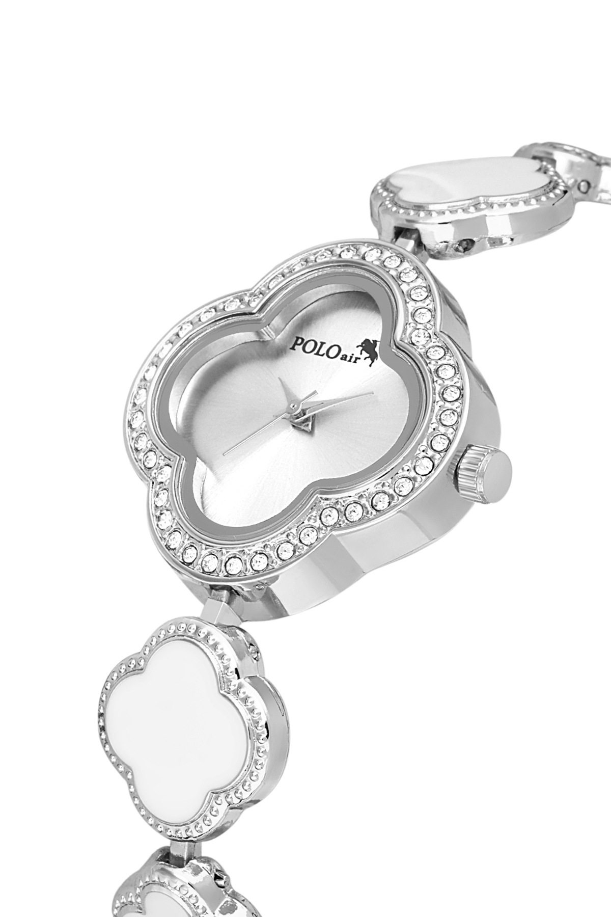 Yonca Desenli Kadın Kol Saati Gümüş Beyaz Renk Pl-1559B2X Gümüş Pl-1559B2X