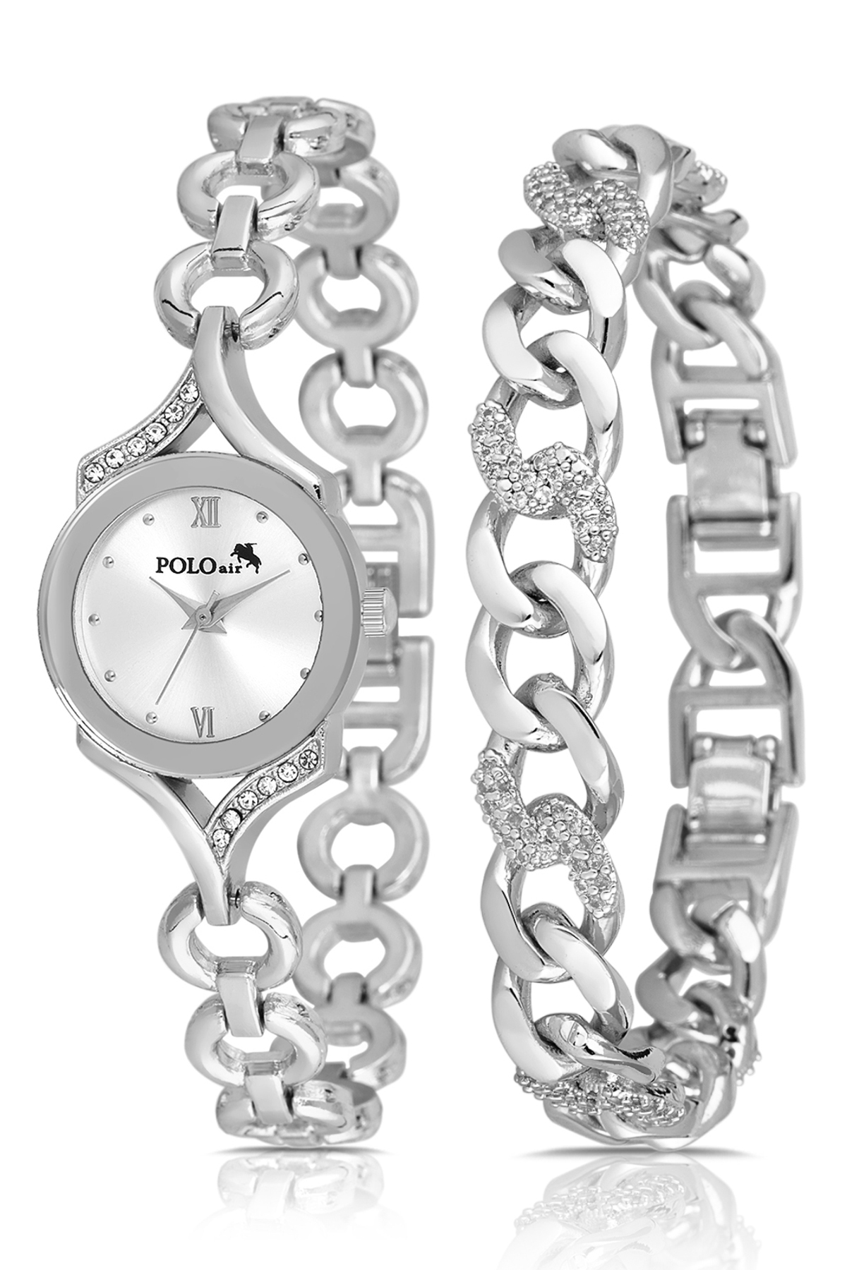 Zincir Halka Kordon Kadın Kol Saati Halka Bileklik Gümüş Renk Pl-1571B2 Gümüş Pl-1571B2